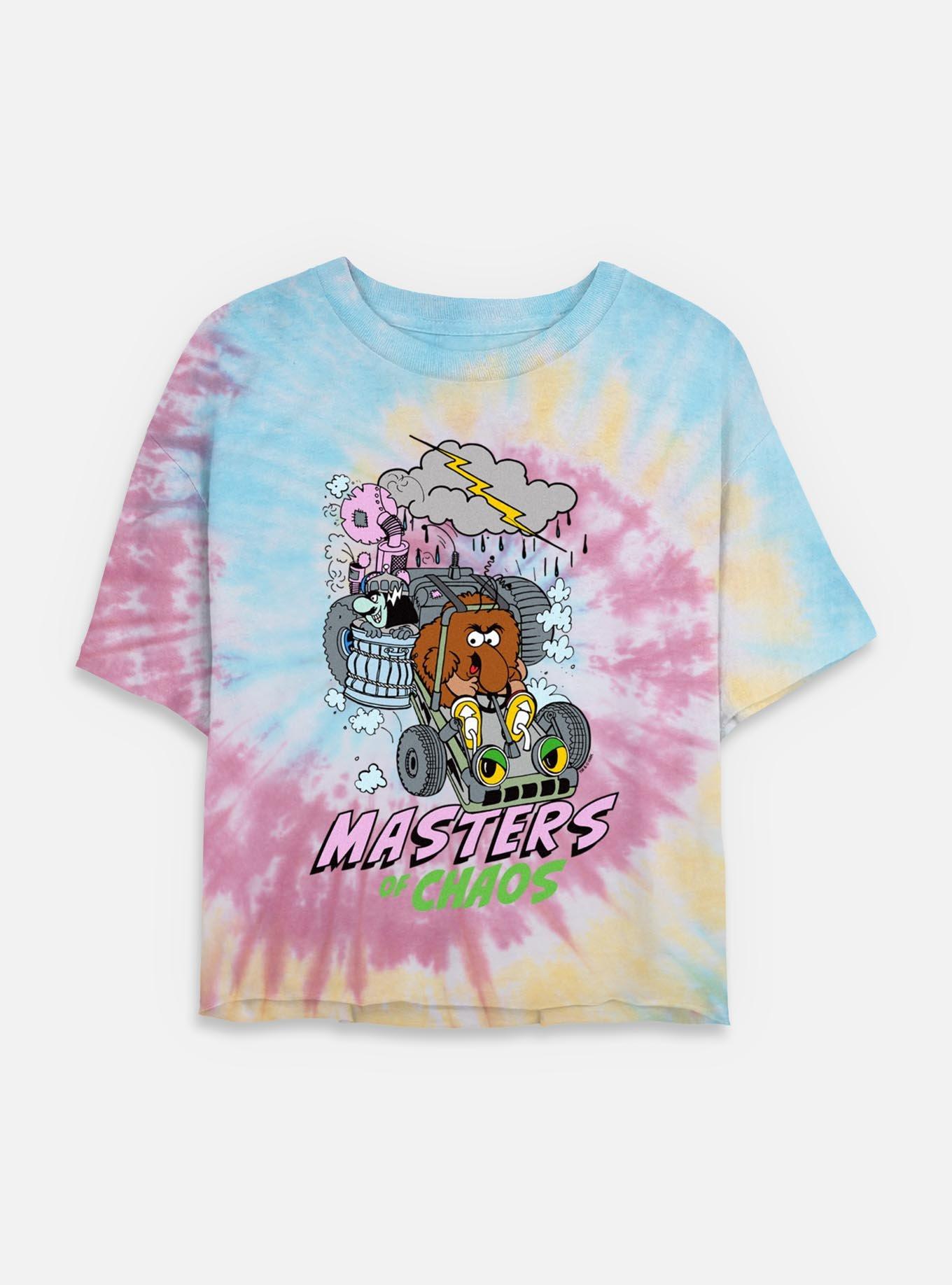 Rainbow Brite Masters Of Chaos Tie Dye Crop Womens  T-Shirt, BLUPNKLY, hi-res