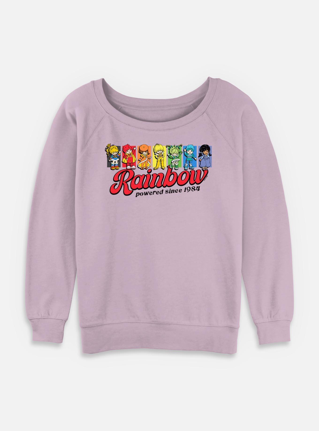 Rainbow Brite Rainbow Power Womens Slouchy Sweatshirt, LAVENDER, hi-res