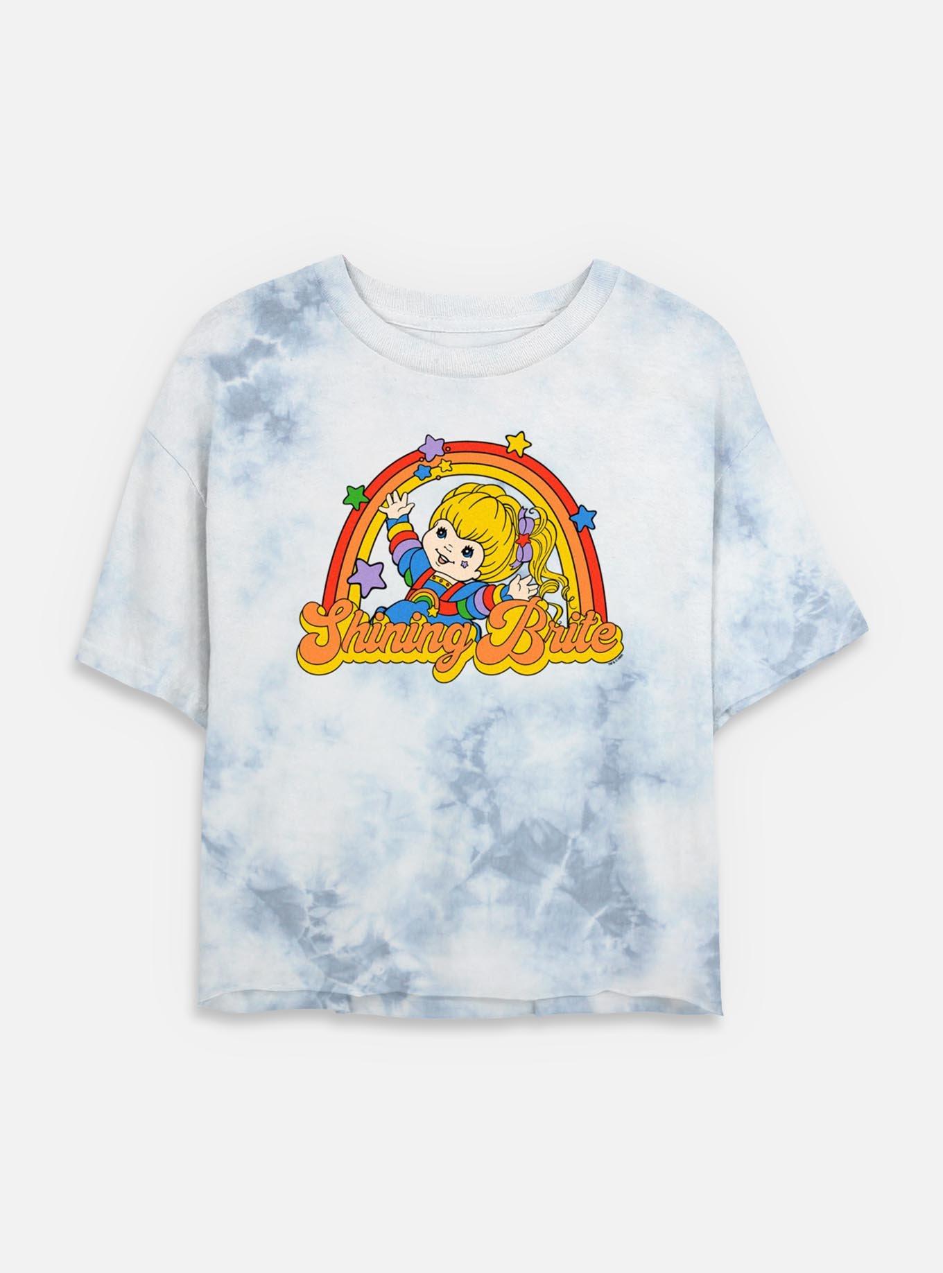 Rainbow Brite Shining Brite Tie Dye Crop Womens T-Shirt, , hi-res