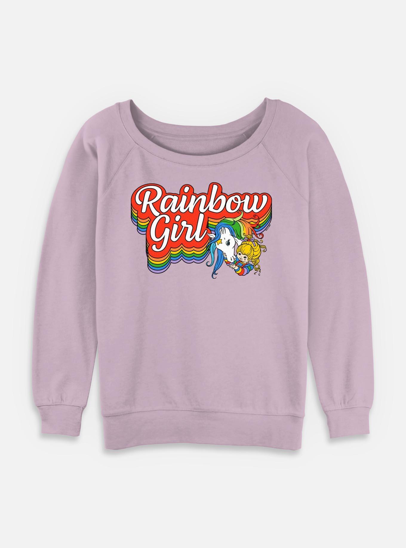 Rainbow Brite Rainbow Girl Womens Slouchy Sweatshirt, LAVENDER, hi-res