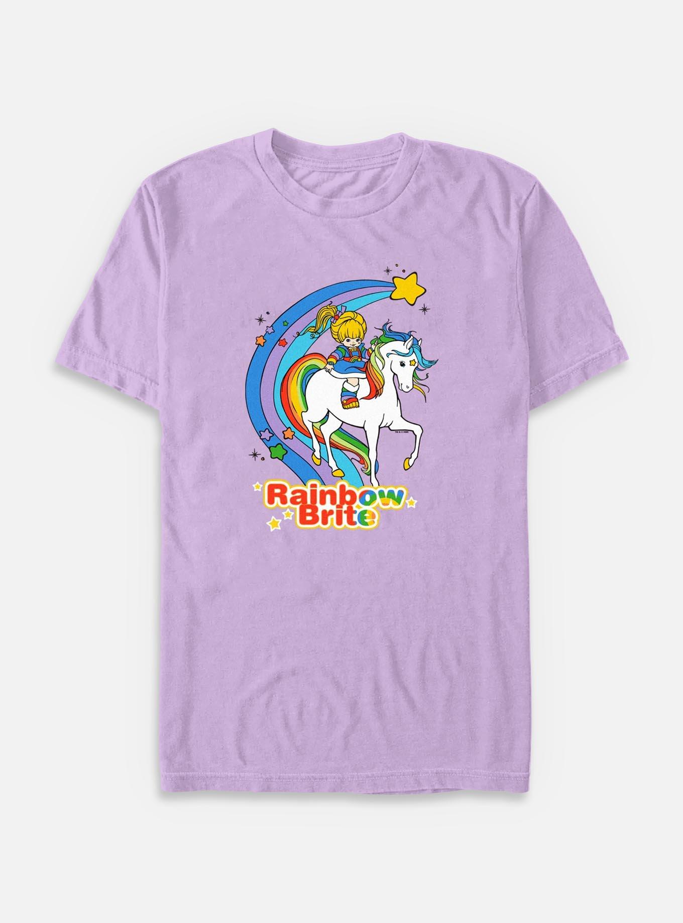 Rainbow Brite Horse Rainbow Garment Dye T-Shirt, ORCHID, hi-res
