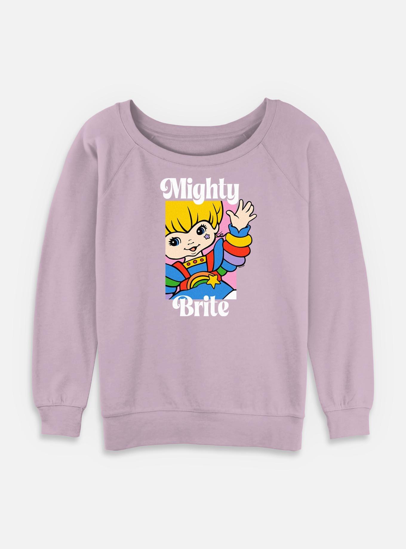 Rainbow Brite Mighty Brite Womens Slouchy Sweatshirt, LAVENDER, hi-res