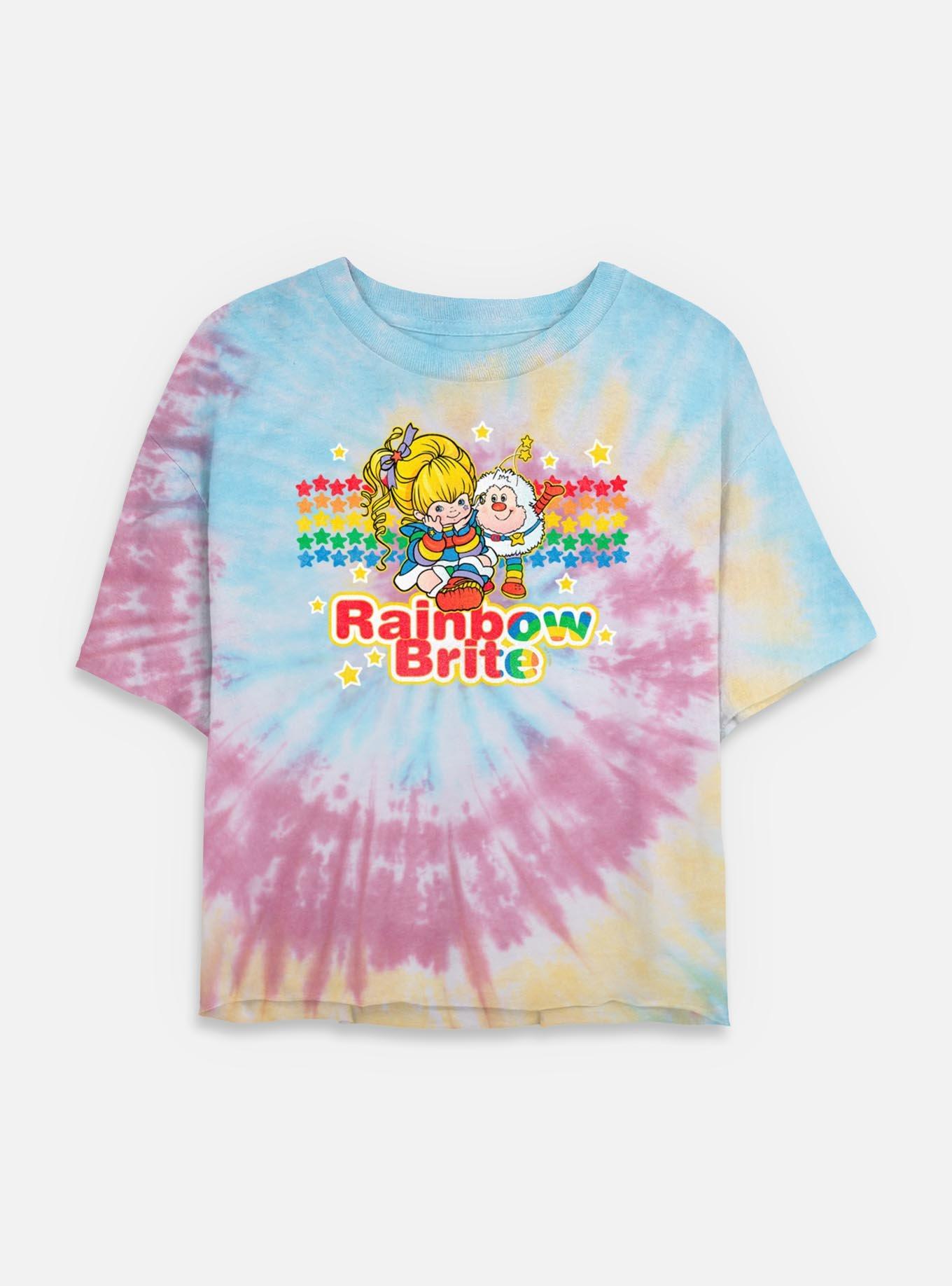 Rainbow Brite Vintage Pals Tie Dye Crop Womens  T-Shirt, BLUPNKLY, hi-res