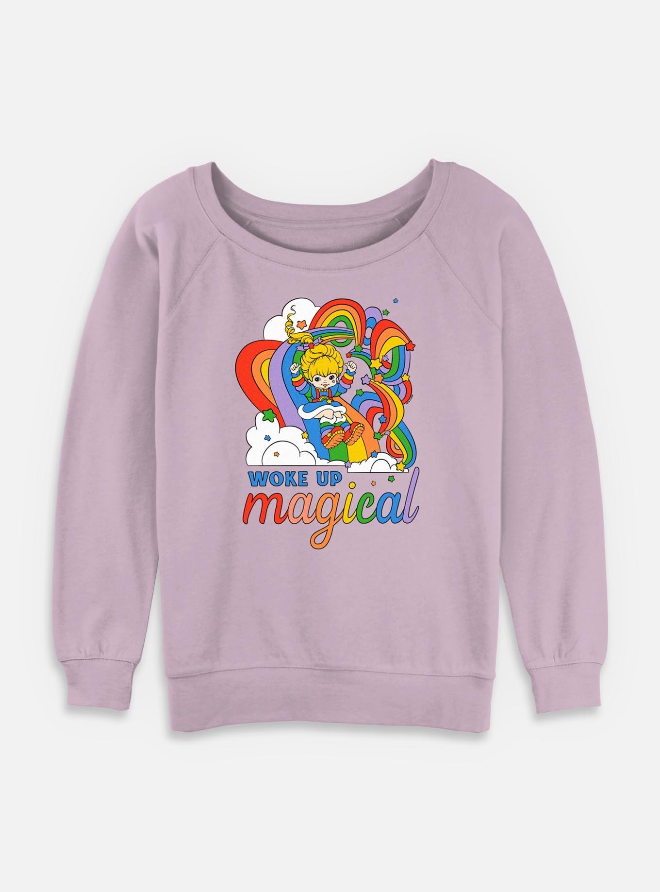 Rainbow Brite Woke Up Magical Womens Slouchy Sweatshirt, LAVENDER, hi-res