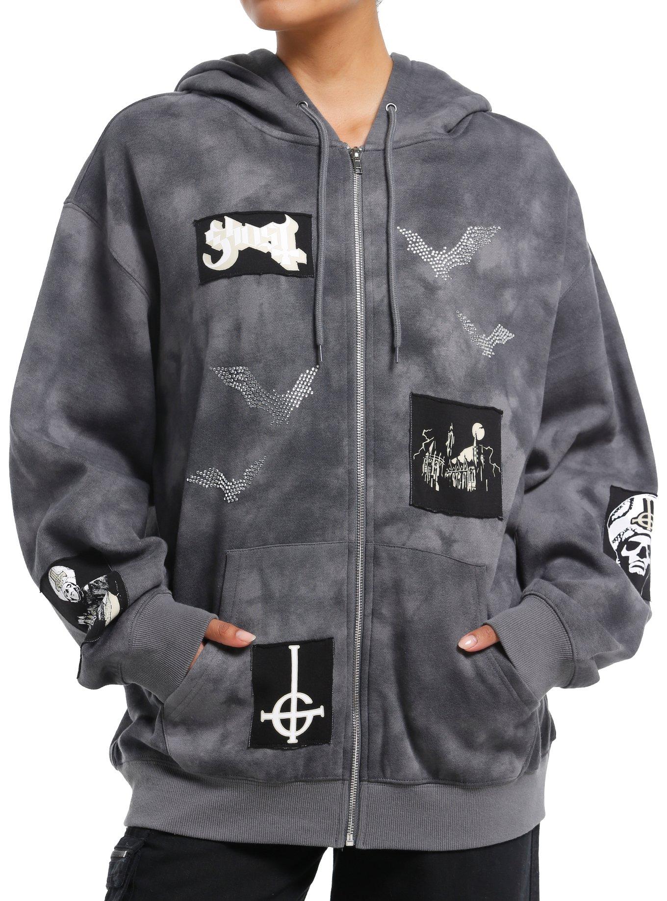 Ghost Patches & Rhinestones Hoodie, , hi-res
