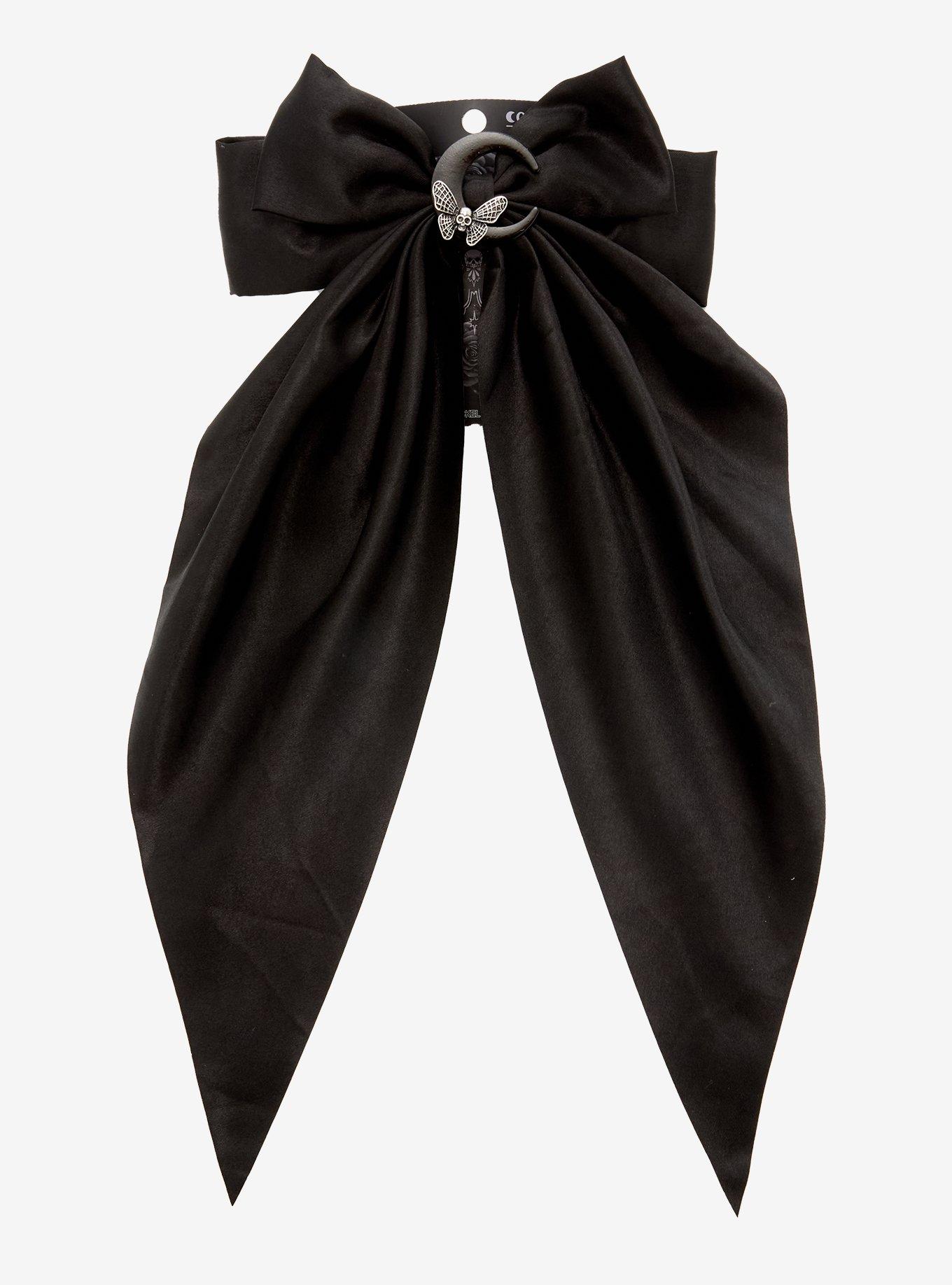 Skull Butterfly Moon Hair Bow, , hi-res