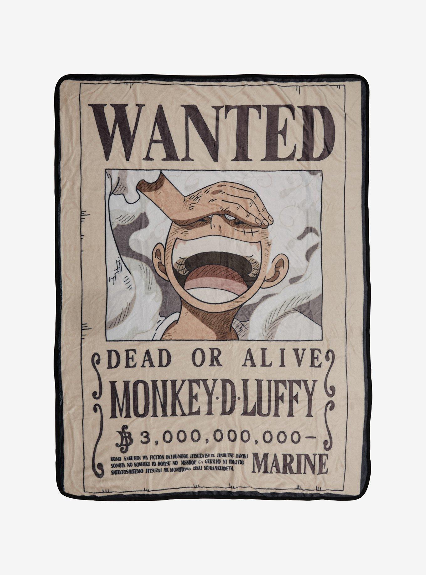 One Piece Luffy Wanted Poster Gear 5 Throw Blanket | Hot Topic
