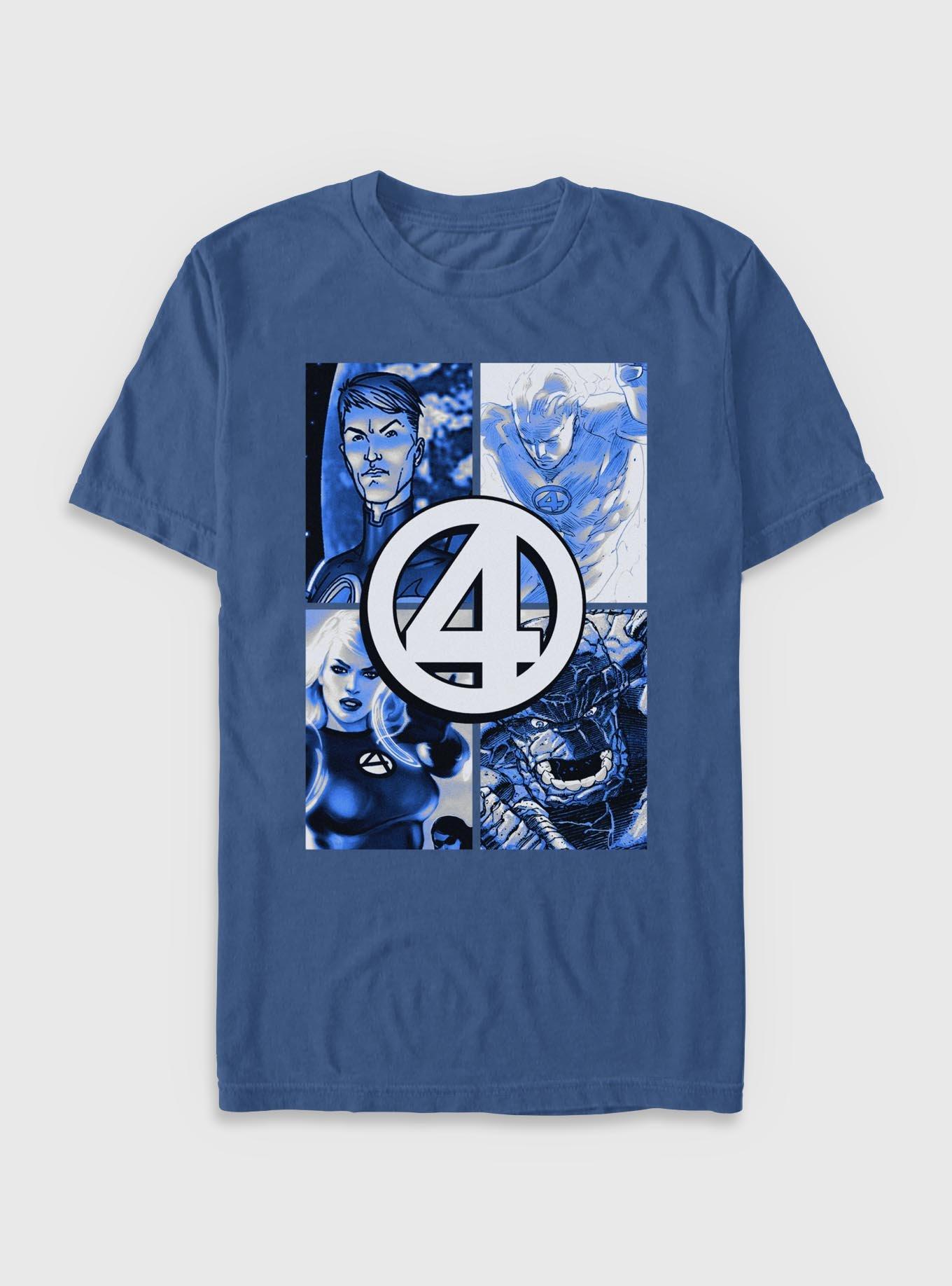 Marvel Fantastic Four Boxes Garment Dye T-Shirt, CHINABLUE, hi-res
