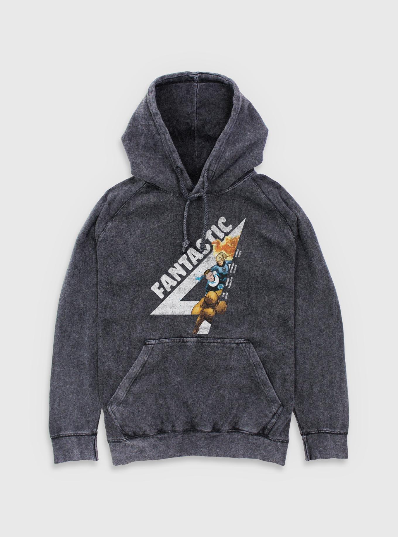 Marvel Fantastic Four Members Vintage Mineral Wash Hoodie, , hi-res