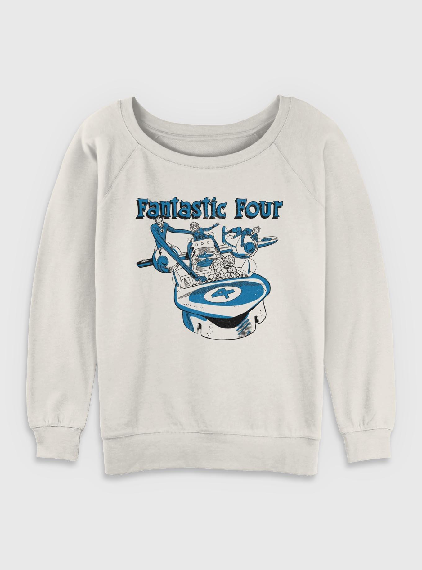 Marvel Fantastic Four Classic Fantasticar Womens Slouchy Sweatshirt, , hi-res