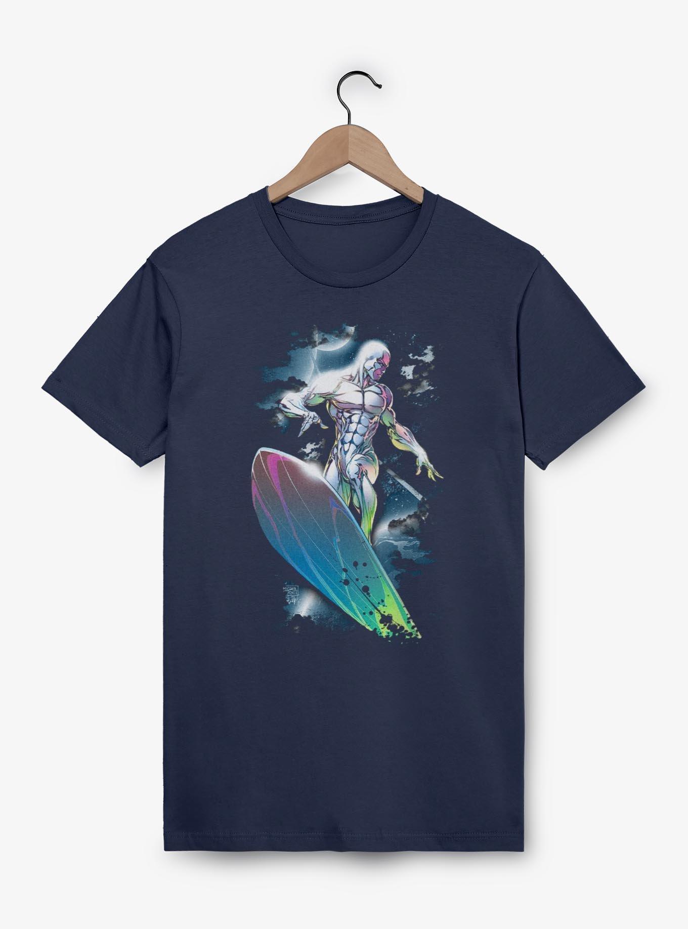 Marvel Fantastic Four Silver Surfer Portrait T-Shirt, NAVY, hi-res