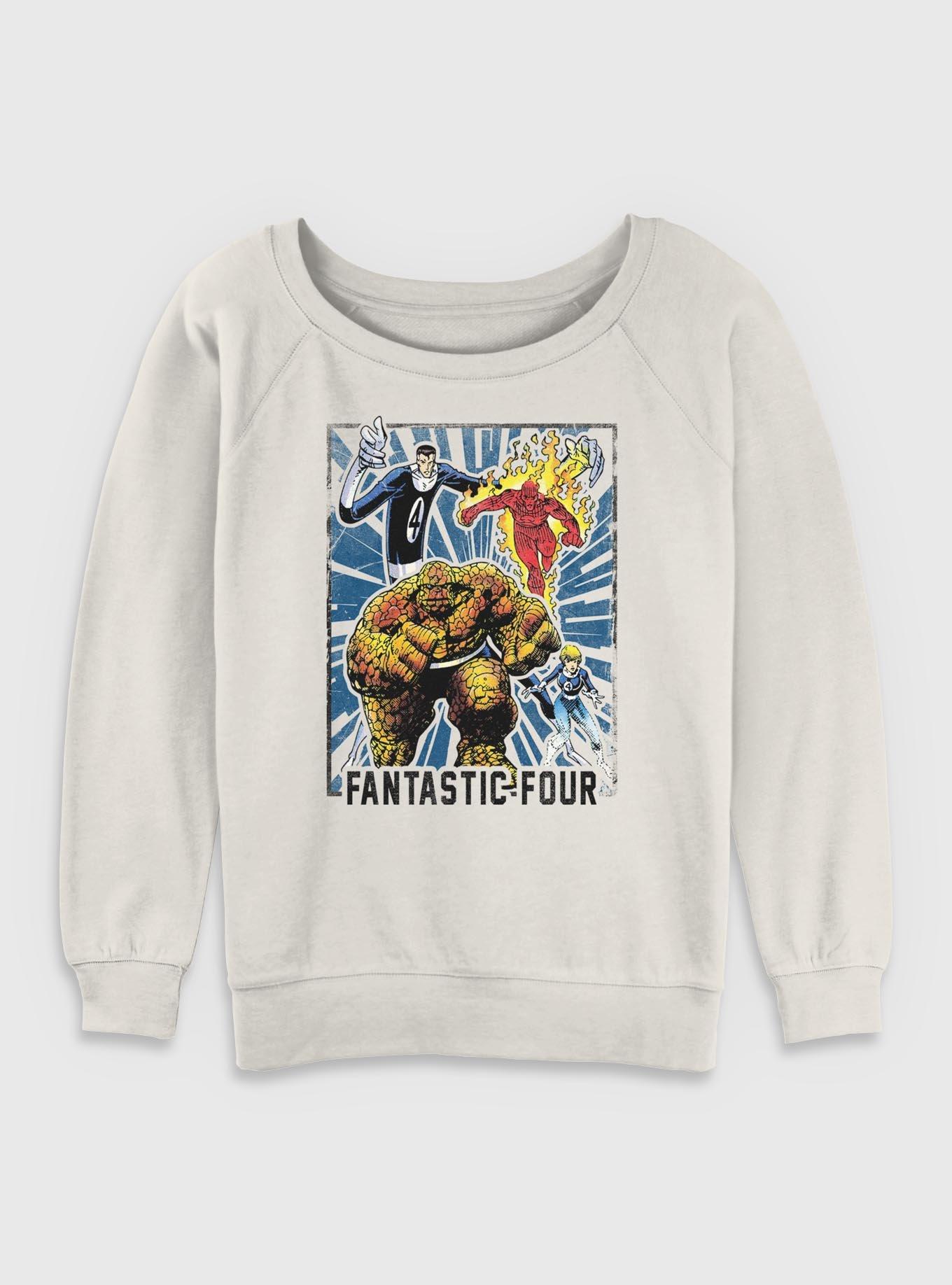 Marvel Fantastic Four Card Womens Slouchy Sweatshirt, , hi-res