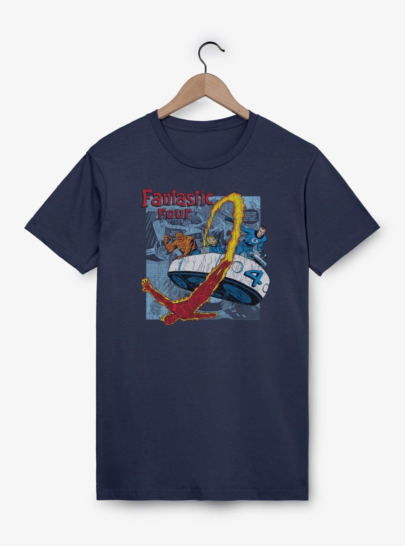 Marvel Fantastic Four Classic Comic Garment Dye T-Shirt, TRUENAVY, hi-res