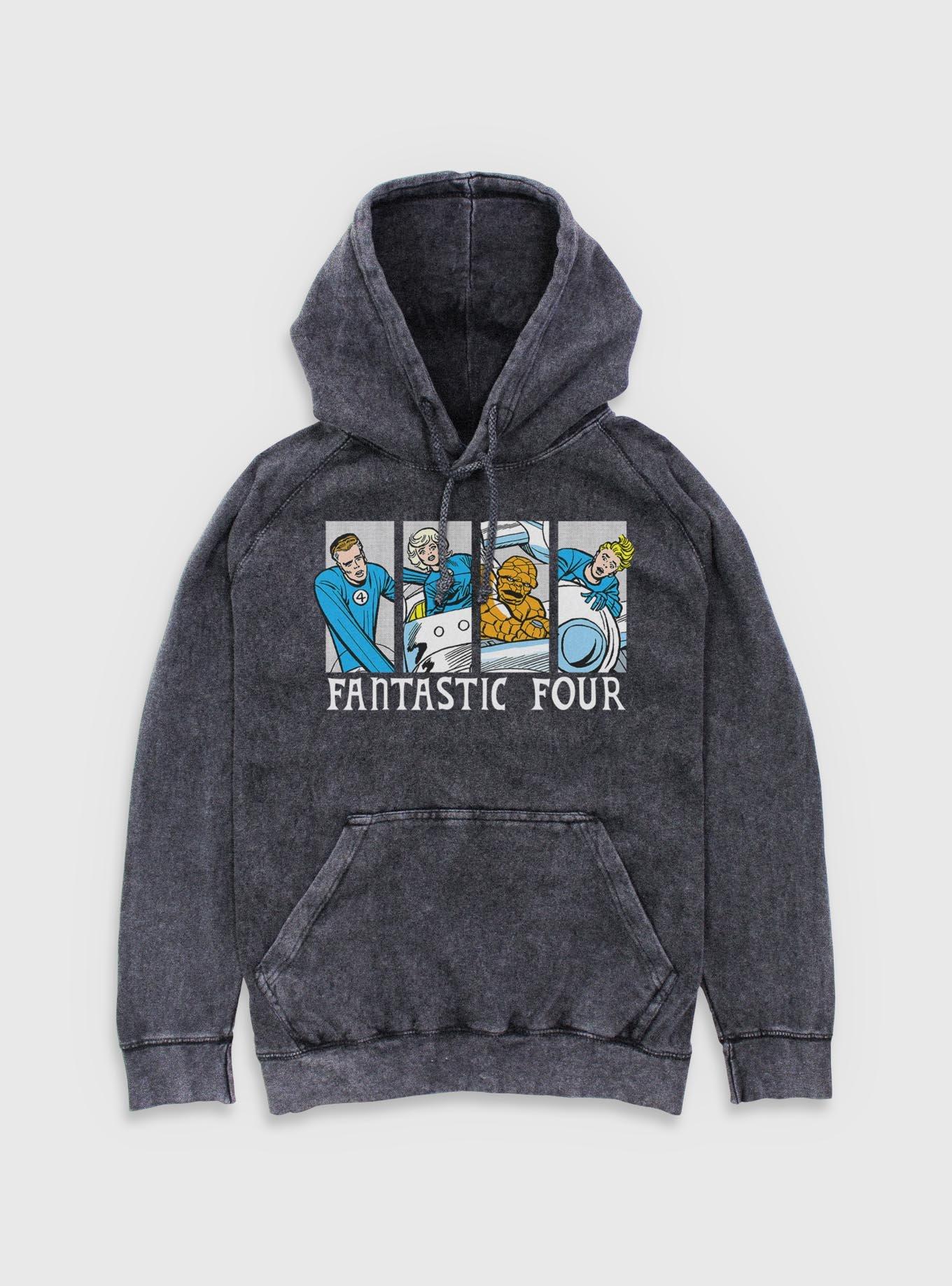 Marvel Fantastic Four Comic Panels Mineral Wash Hoodie, , hi-res