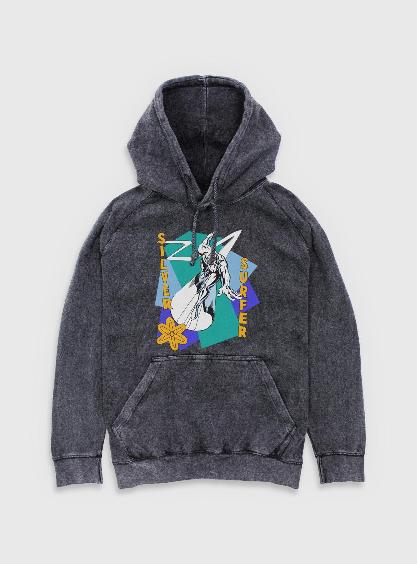Marvel Fantastic Four Silver Surfer Shapes Mineral Wash Hoodie, , hi-res
