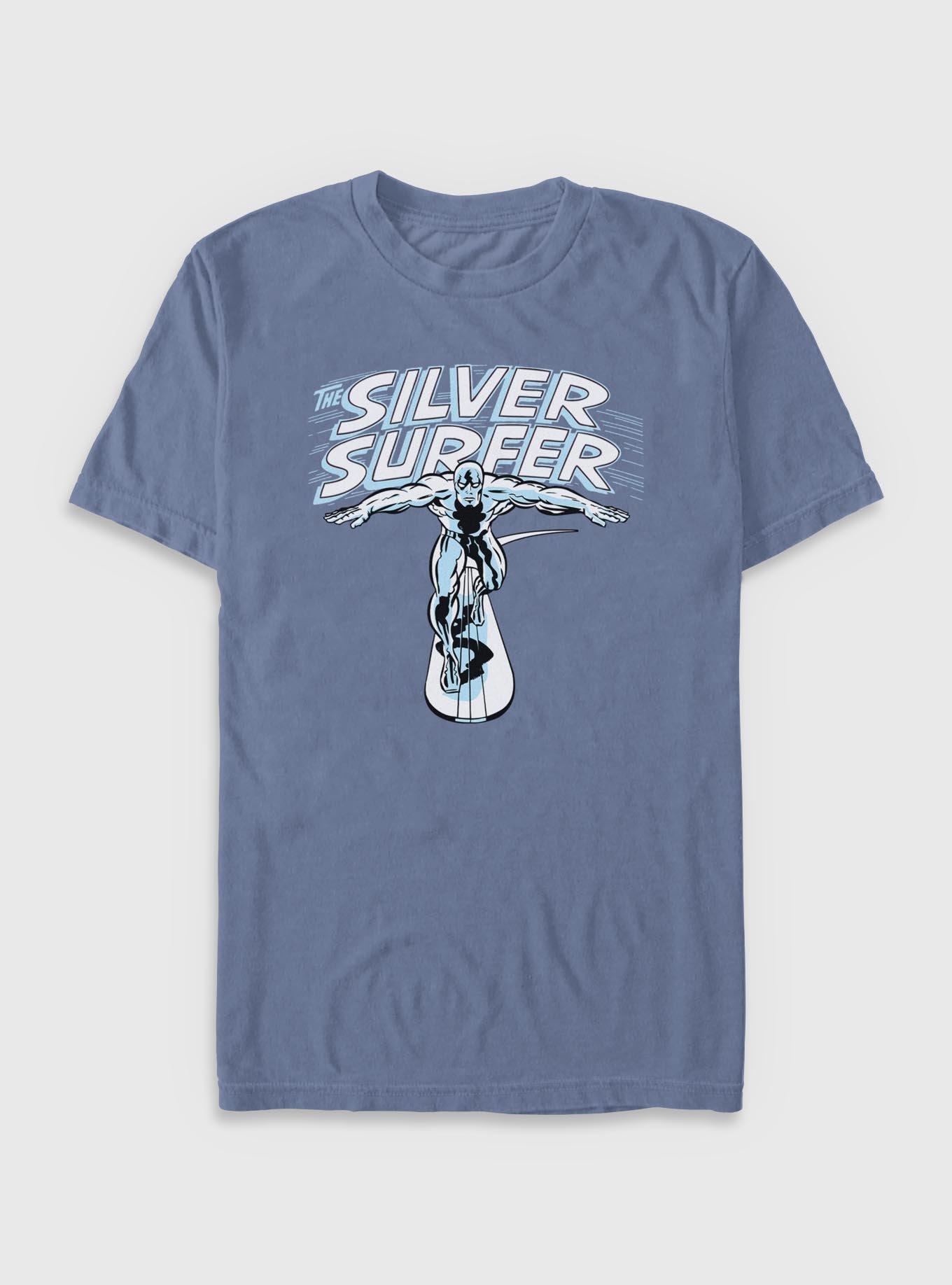 Marvel Fantastic Four The Silver Surfer Title Garment Dye T-Shirt