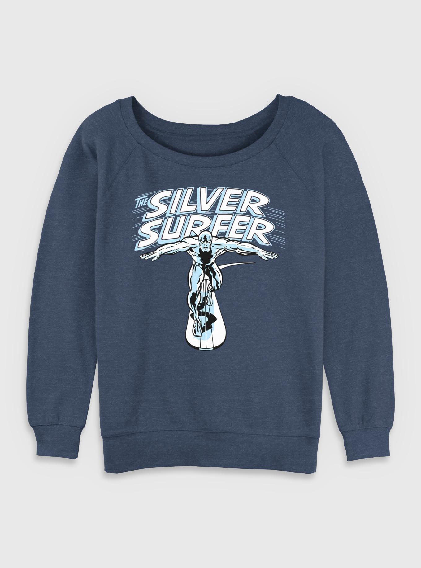 Marvel Fantastic Four The Silver Surfer Title Womens Slouchy Sweatshirt