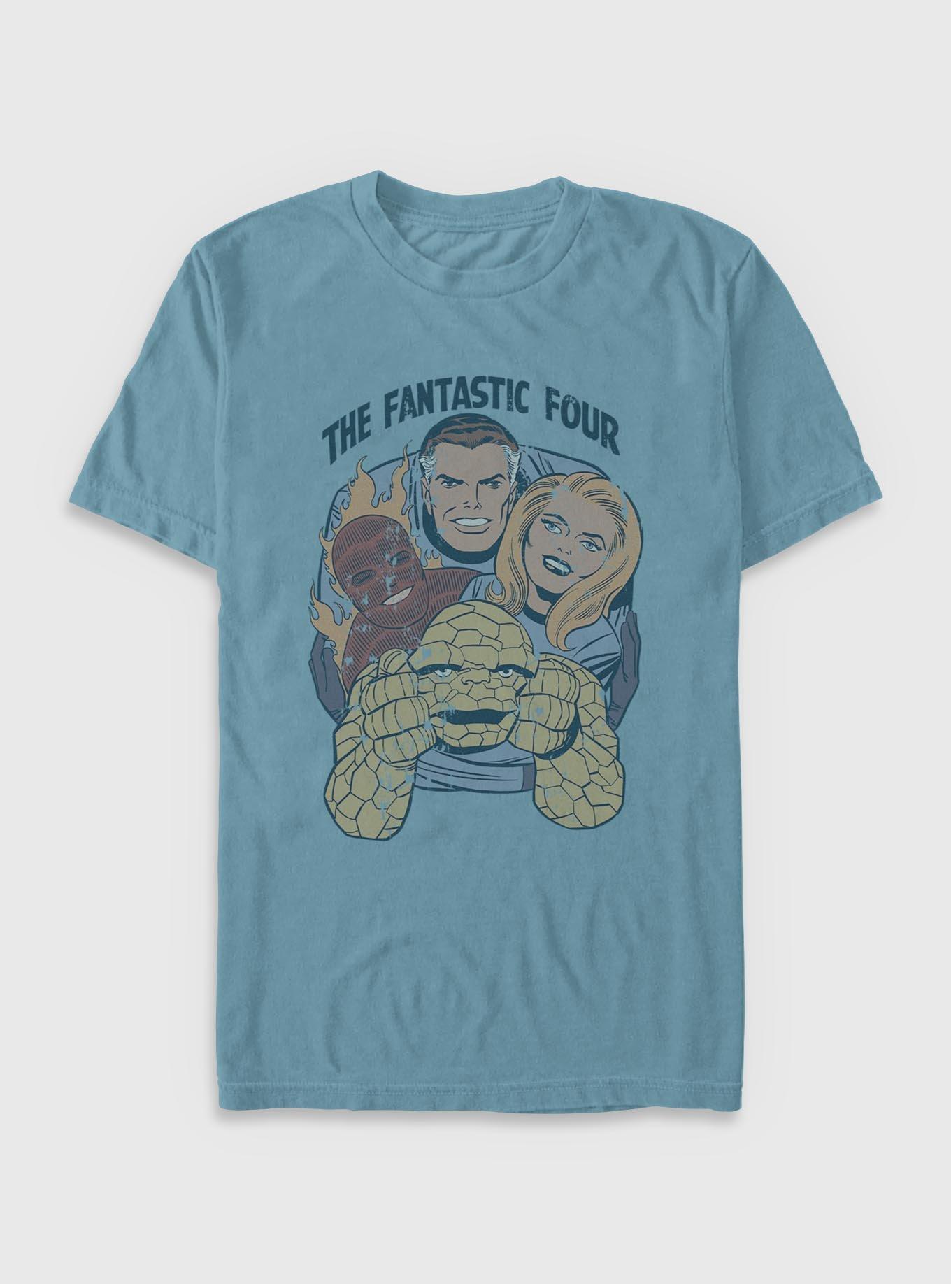 Marvel Fantastic Four 4 Of A Kind Garment Dye T-Shirt, ICE BLUE, hi-res