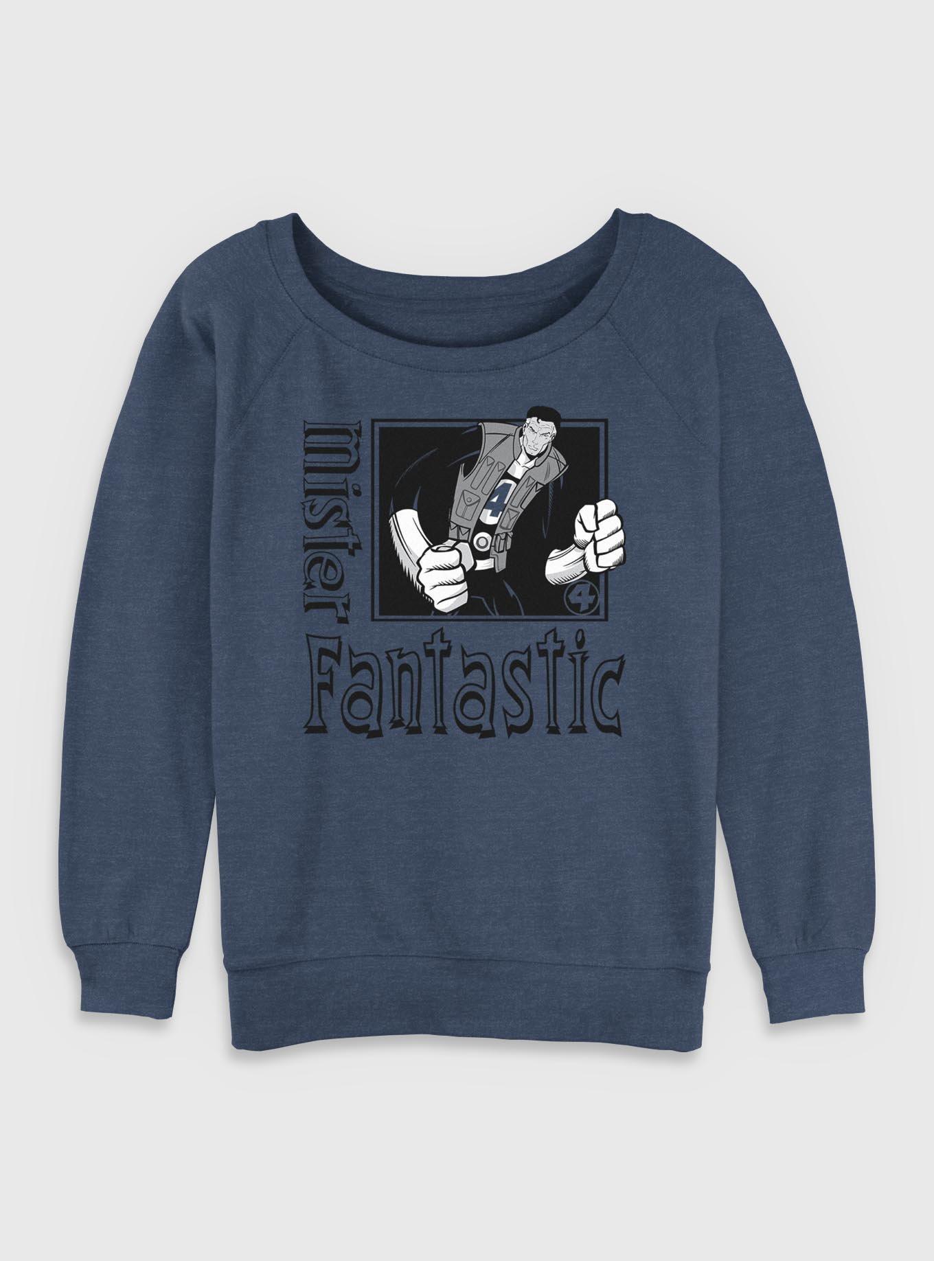 Marvel Fantastic Four Mr. Fantastic Pose Womens Slouchy Sweatshirt, , hi-res