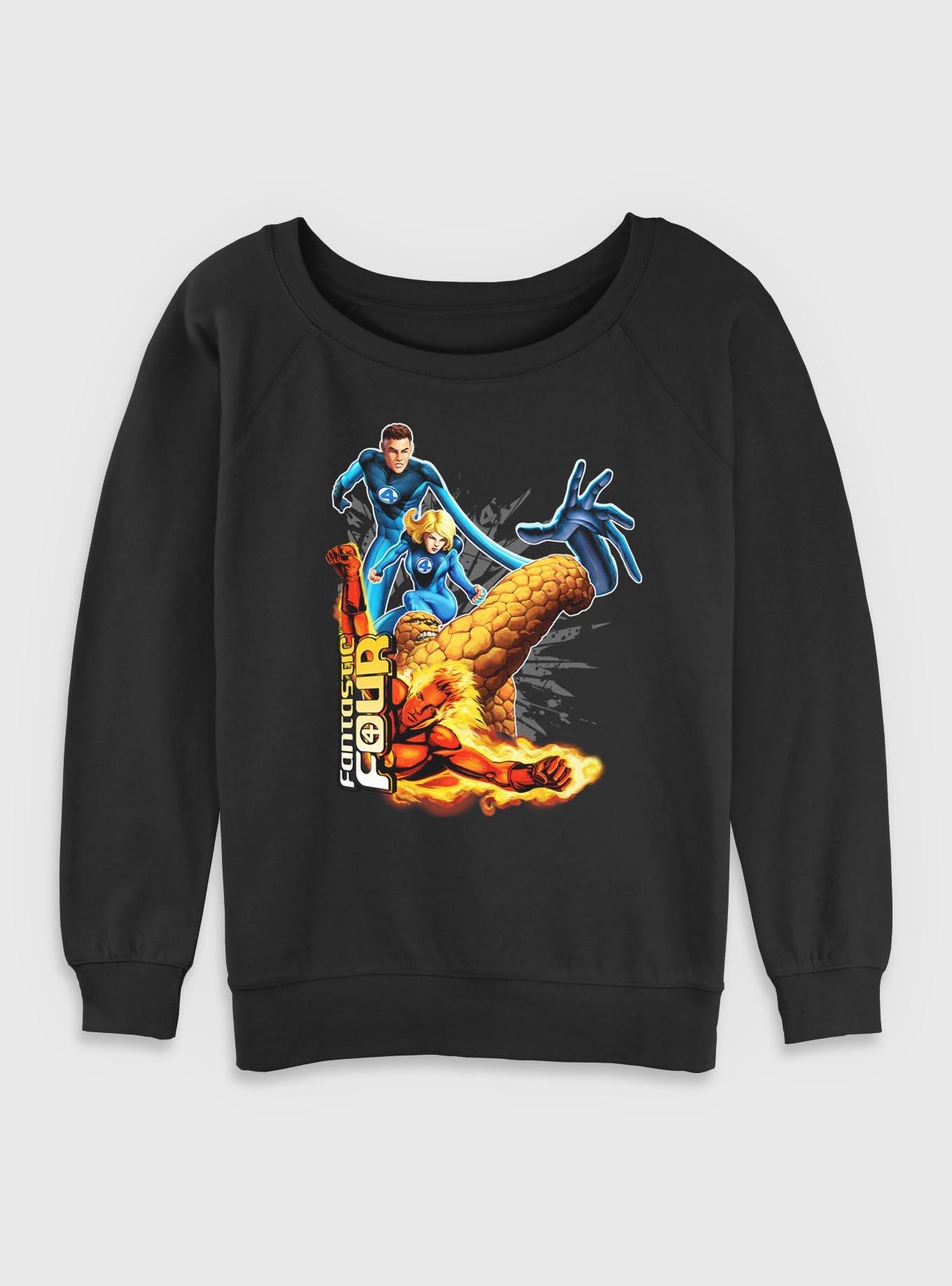 Marvel Fantastic Four Power Pack Womens Slouchy Sweatshirt, , hi-res