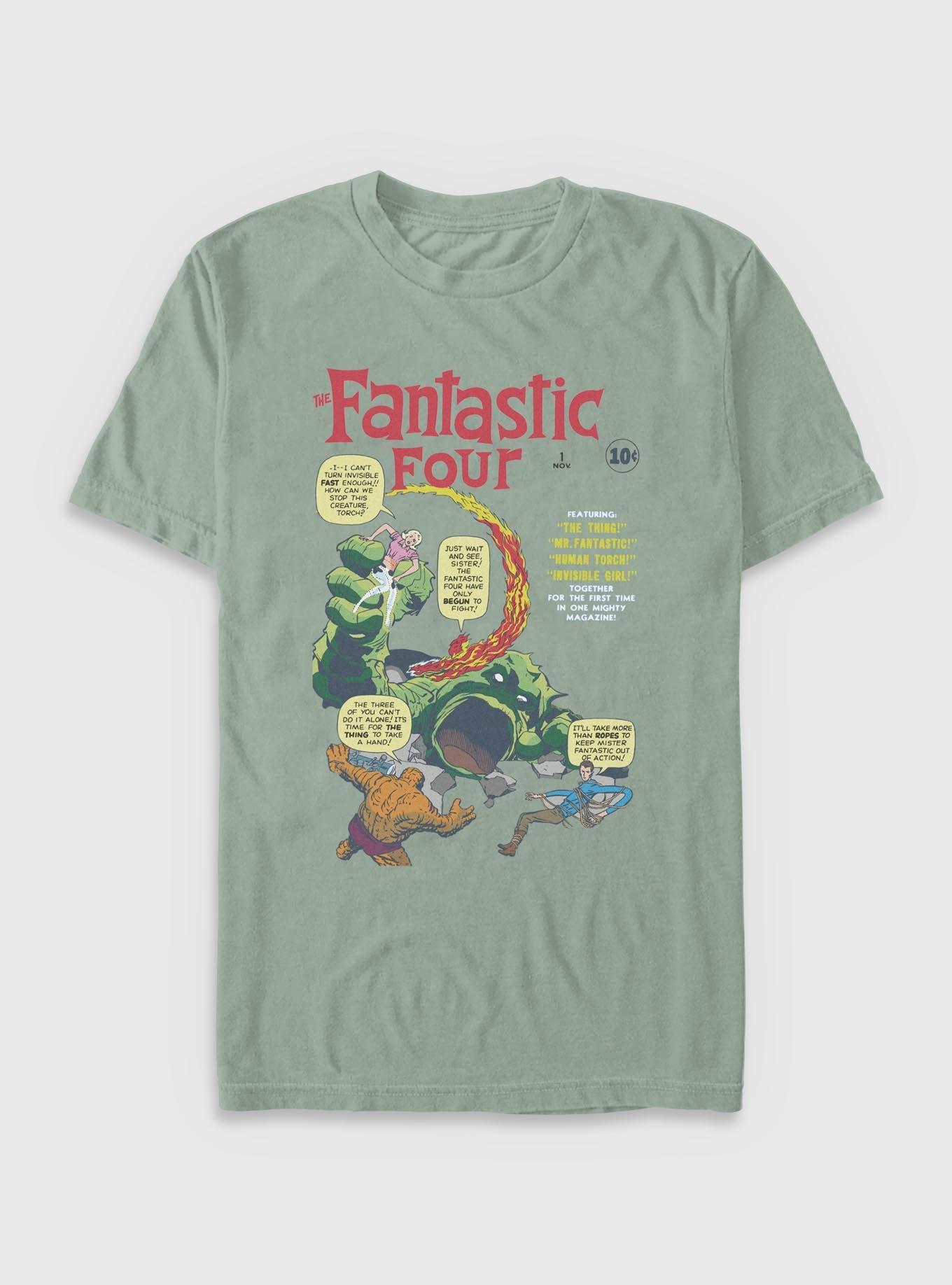 Marvel Fantastic Four Comic Vs Giganto Garment Dye T-Shirt, , hi-res