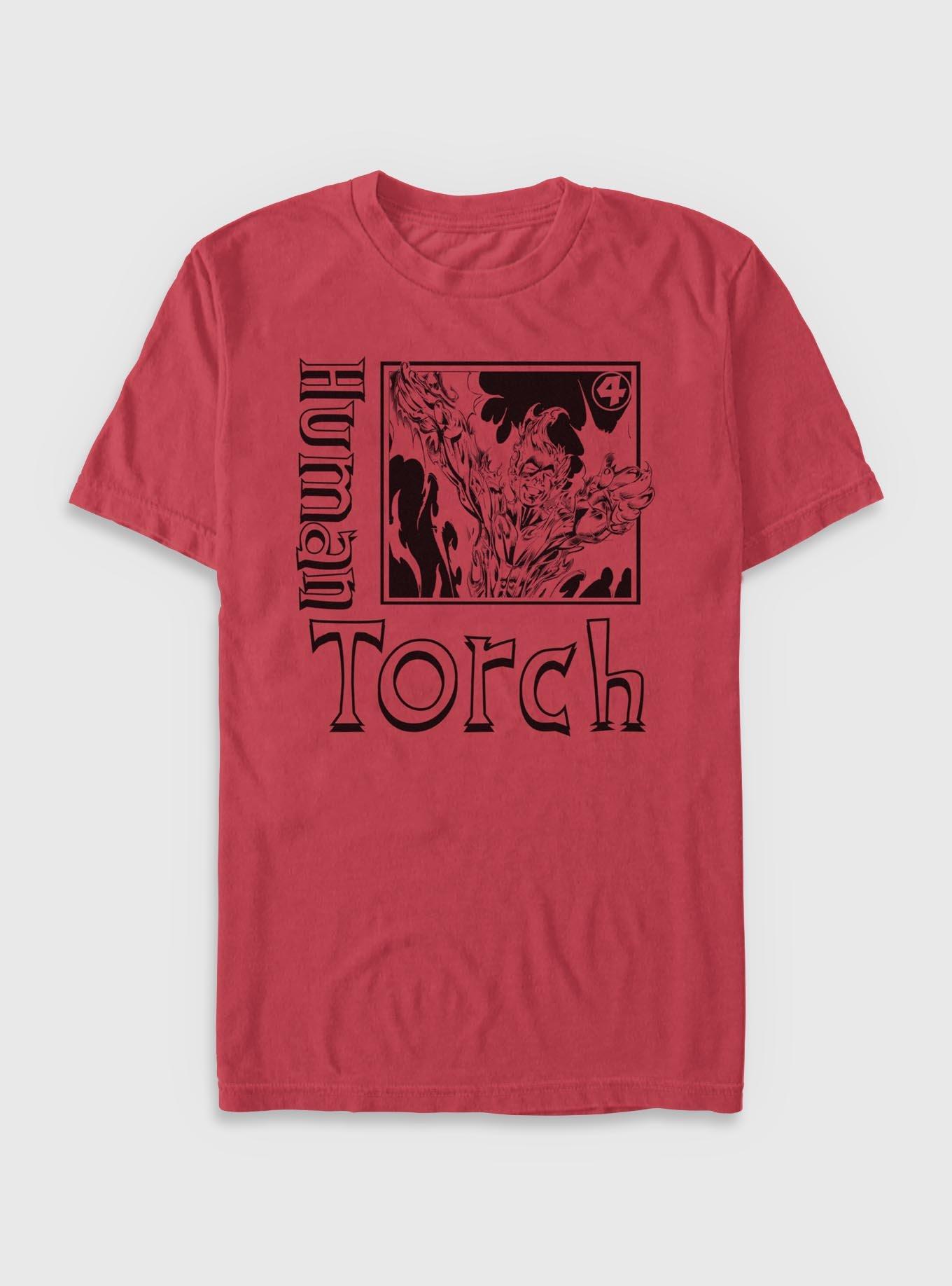 Marvel Fantastic Four Human Torch Pose Garment Dye T-Shirt, , hi-res