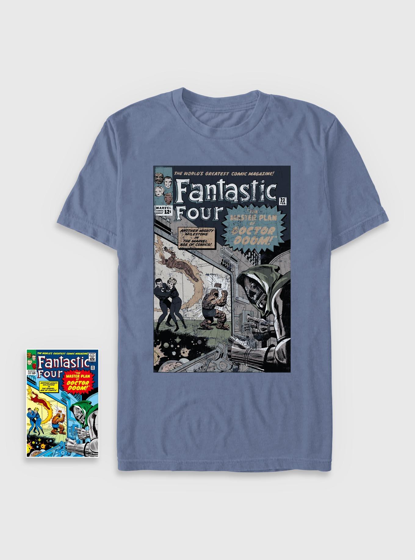 Marvel Fantastic Four Master Plan Of Doctor Doom Comic Garment Dye T-Shirt, , hi-res