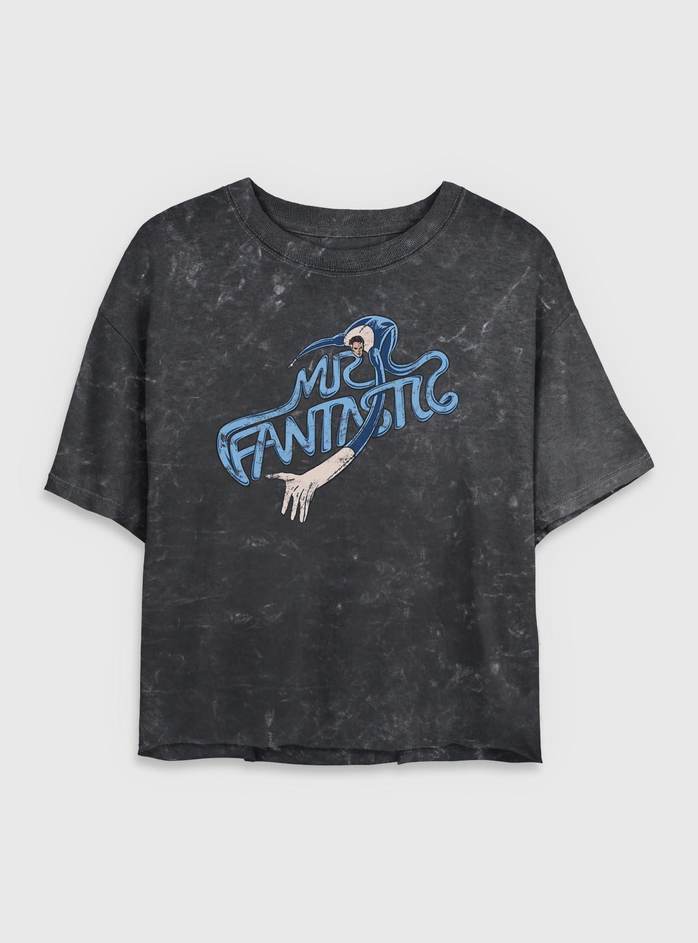 Marvel Fantastic Four Stretch Mr. Fantastic Womens Crop Mineral Wash T-Shirt, , hi-res