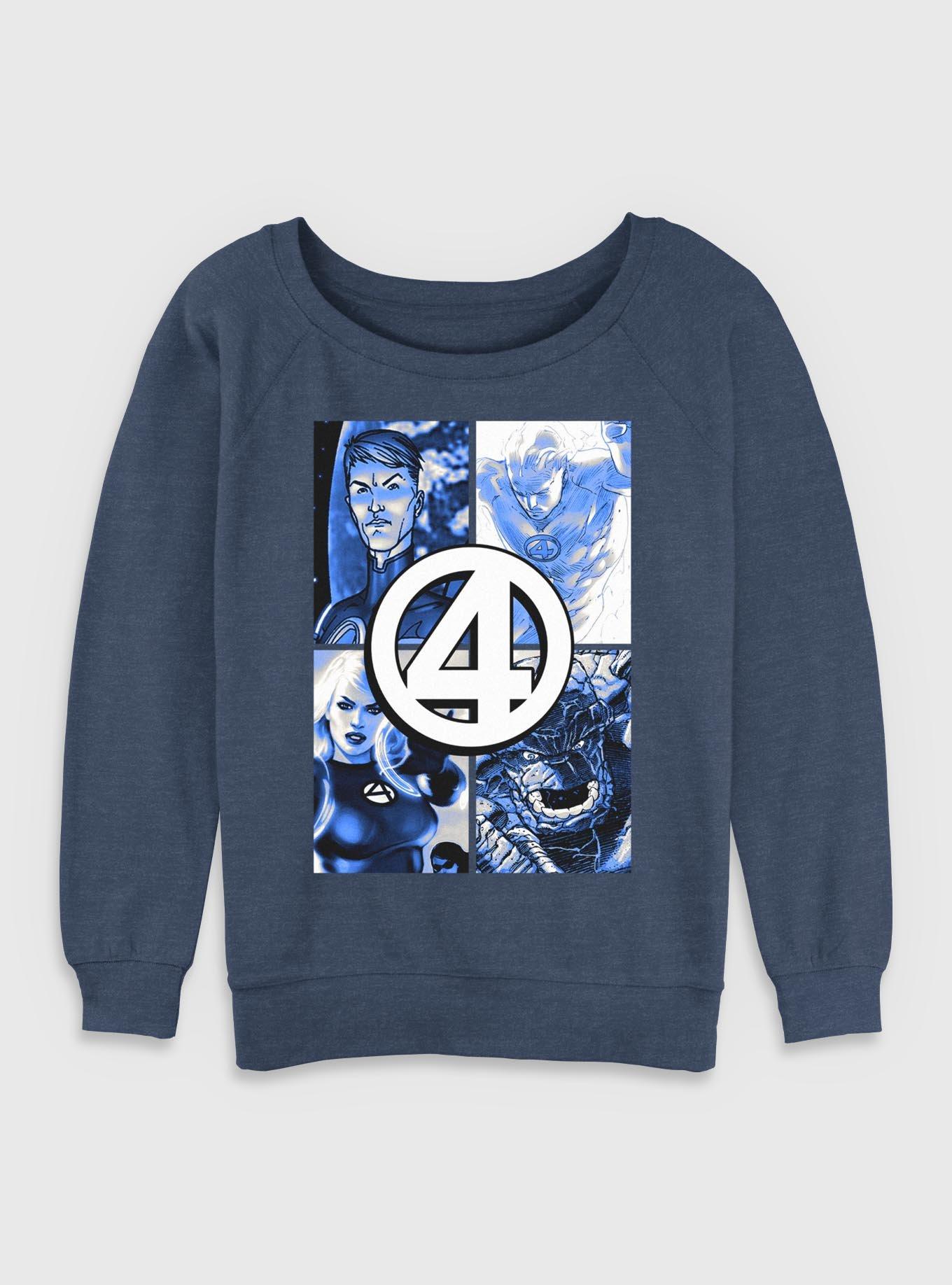 Marvel Fantastic Four Boxes Womens Slouchy Sweatshirt, , hi-res