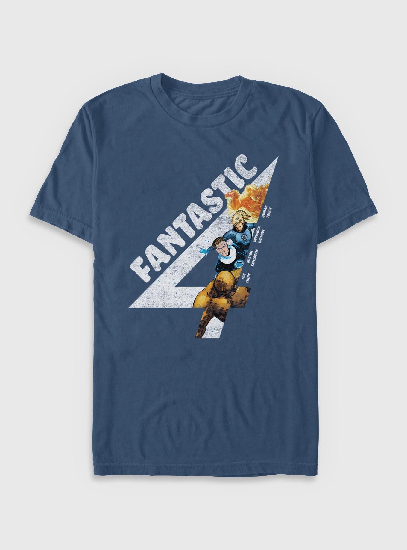 Marvel Fantastic Four Members Vintage Garment Dye T-Shirt, MIDNIGHT, hi-res