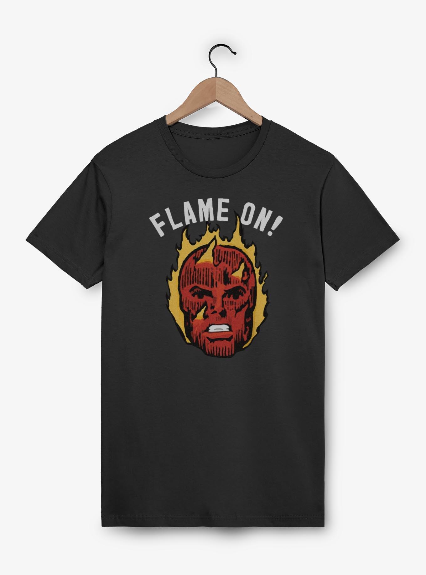 Marvel Fantastic Four Flame On Human Torch T-Shirt, BLACK, hi-res