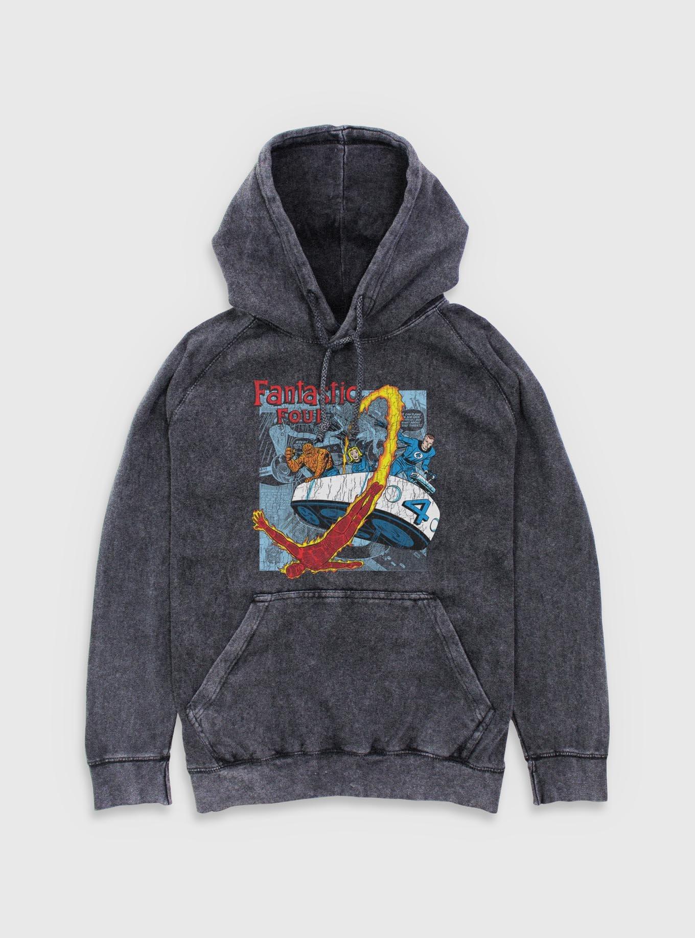 Marvel Fantastic Four Classic Comic Mineral Wash Hoodie, , hi-res