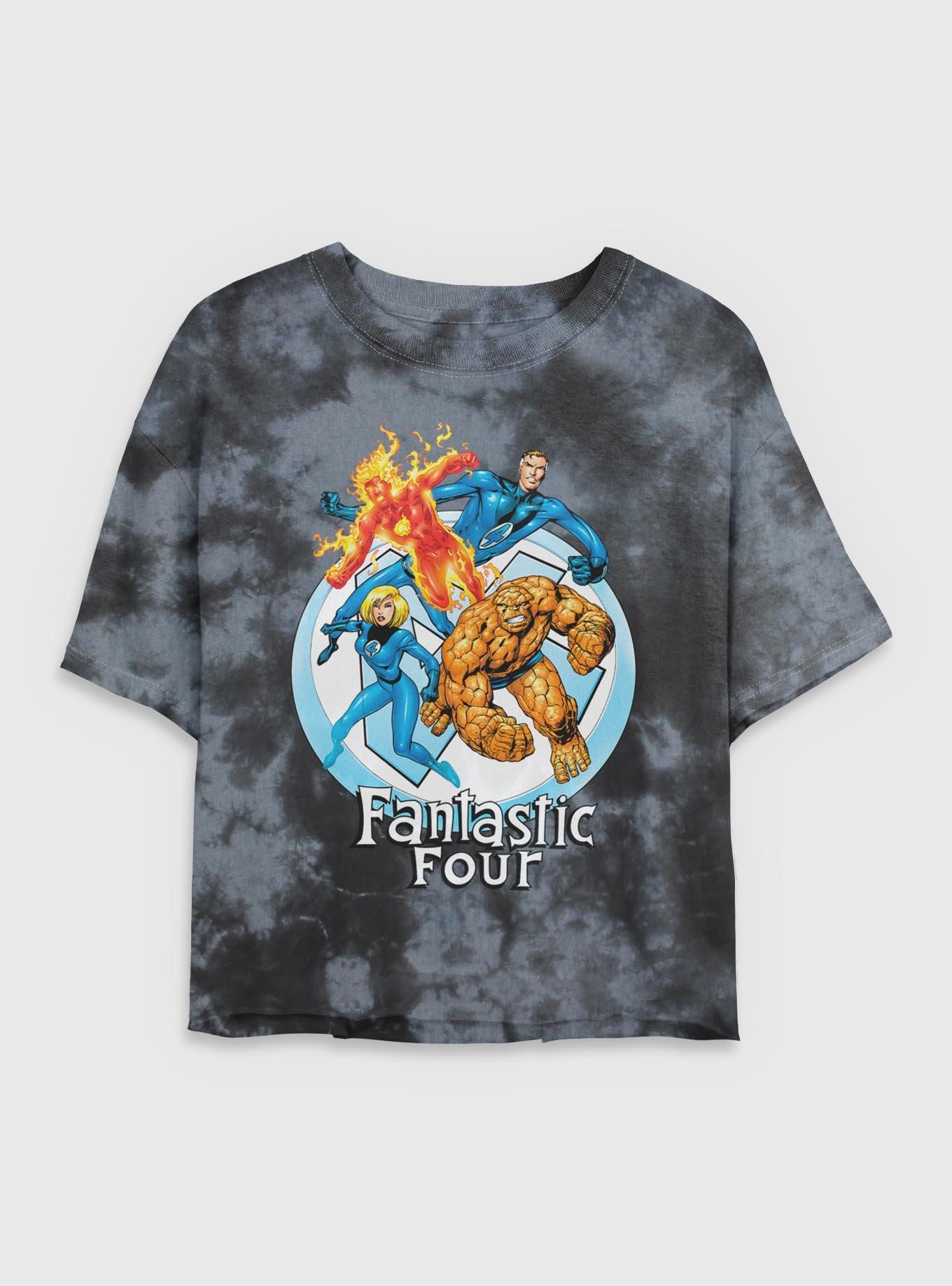 Marvel Fantastic Four Feelin' Fantastic Womens Crop Tie-Dye T-Shirt, , hi-res