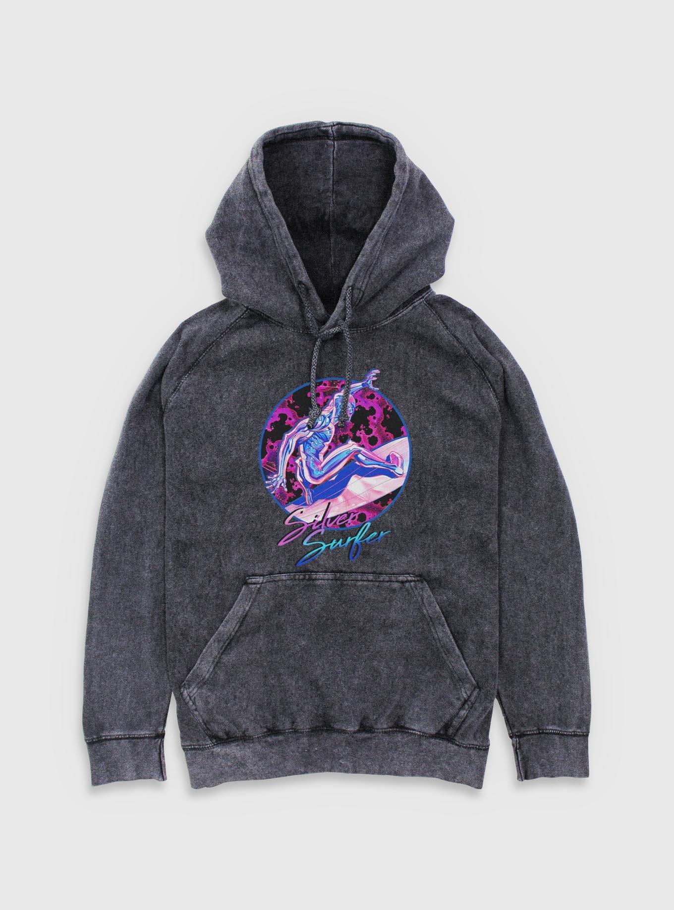 Marvel Fantastic Four Silver Surfer Classic Vibe Mineral Wash Hoodie, , hi-res