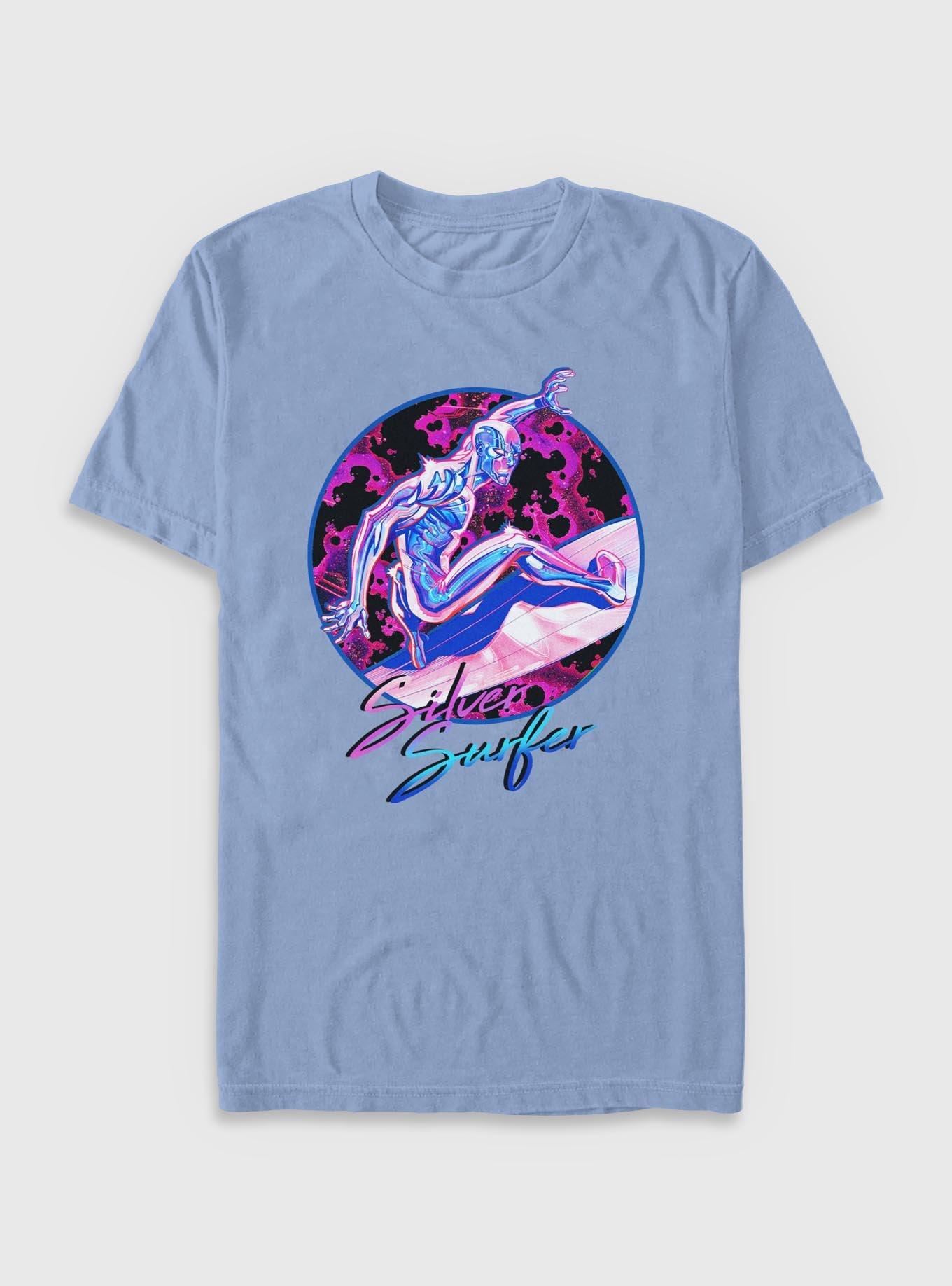 Marvel Fantastic Four Silver Surfer Classic Vibe Garment Dye T-Shirt, WASHEDDENIM, hi-res
