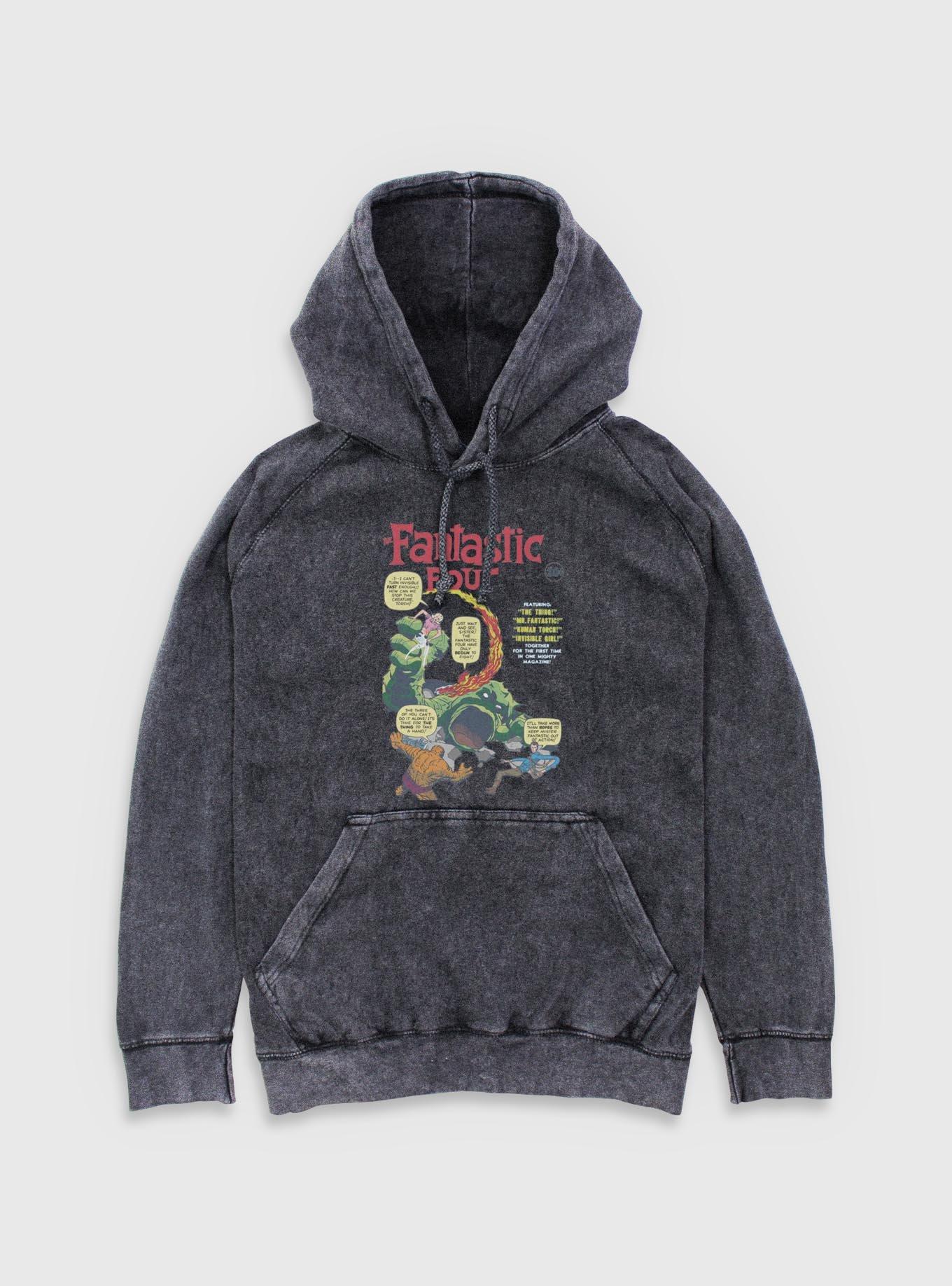 Marvel Fantastic Four Comic Vs Giganto Mineral Wash Hoodie, , hi-res