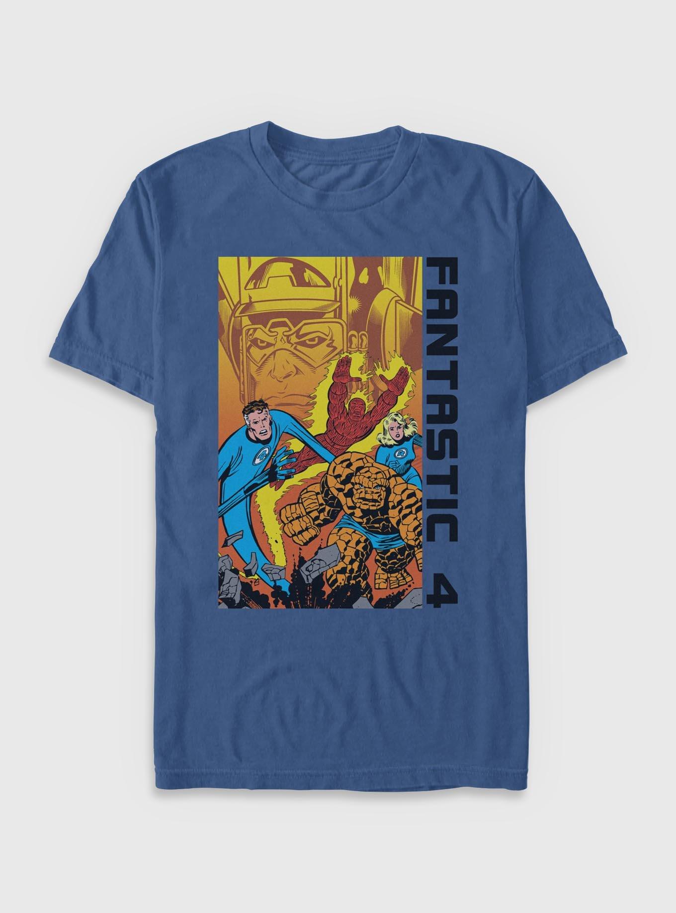 Marvel Fantastic Four Vs Galactus Garment Dye T-Shirt, CHINABLUE, hi-res