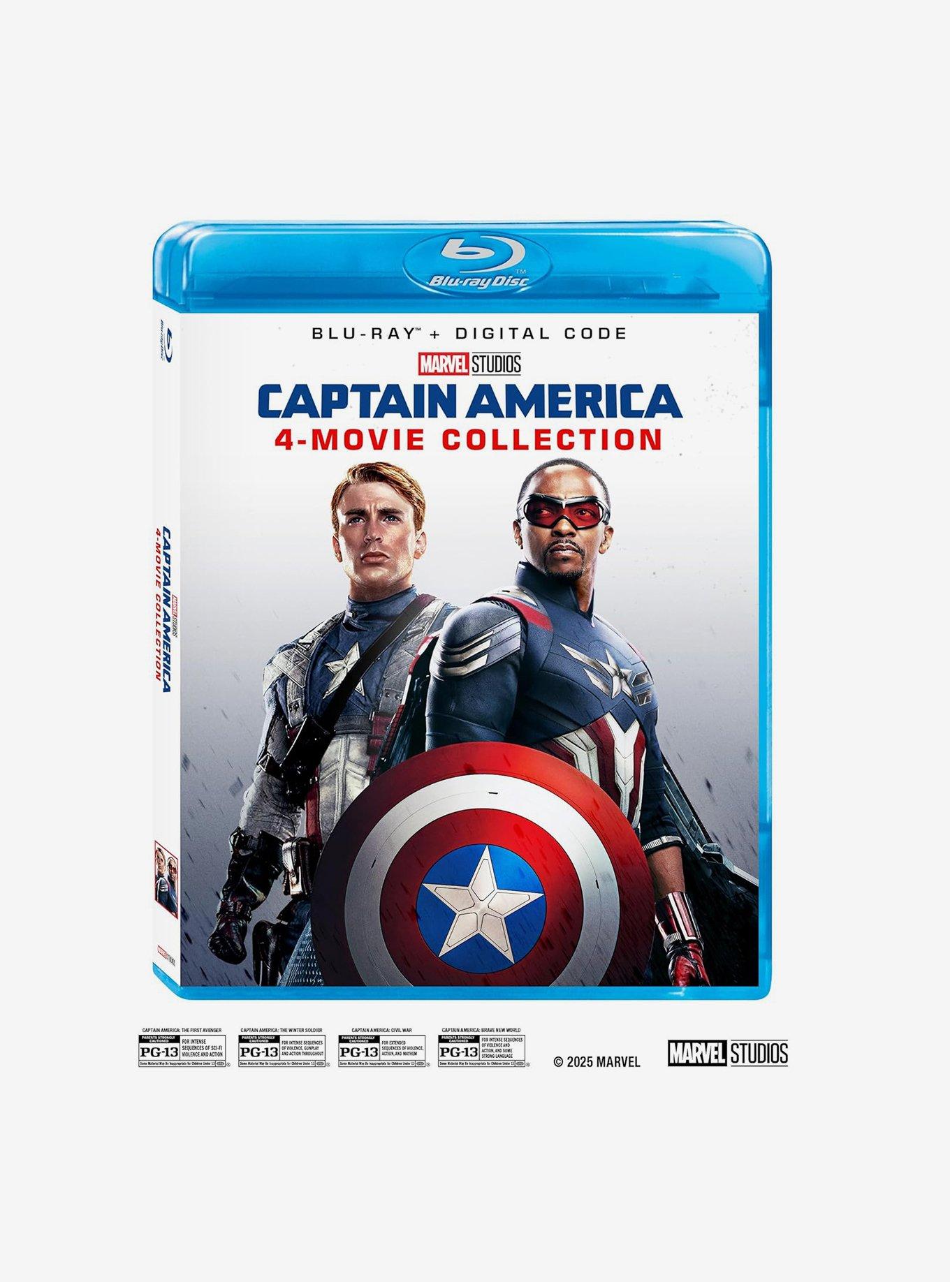 Marvel Captain America 4-Movie Multi-Feature Blu-Ray, , hi-res