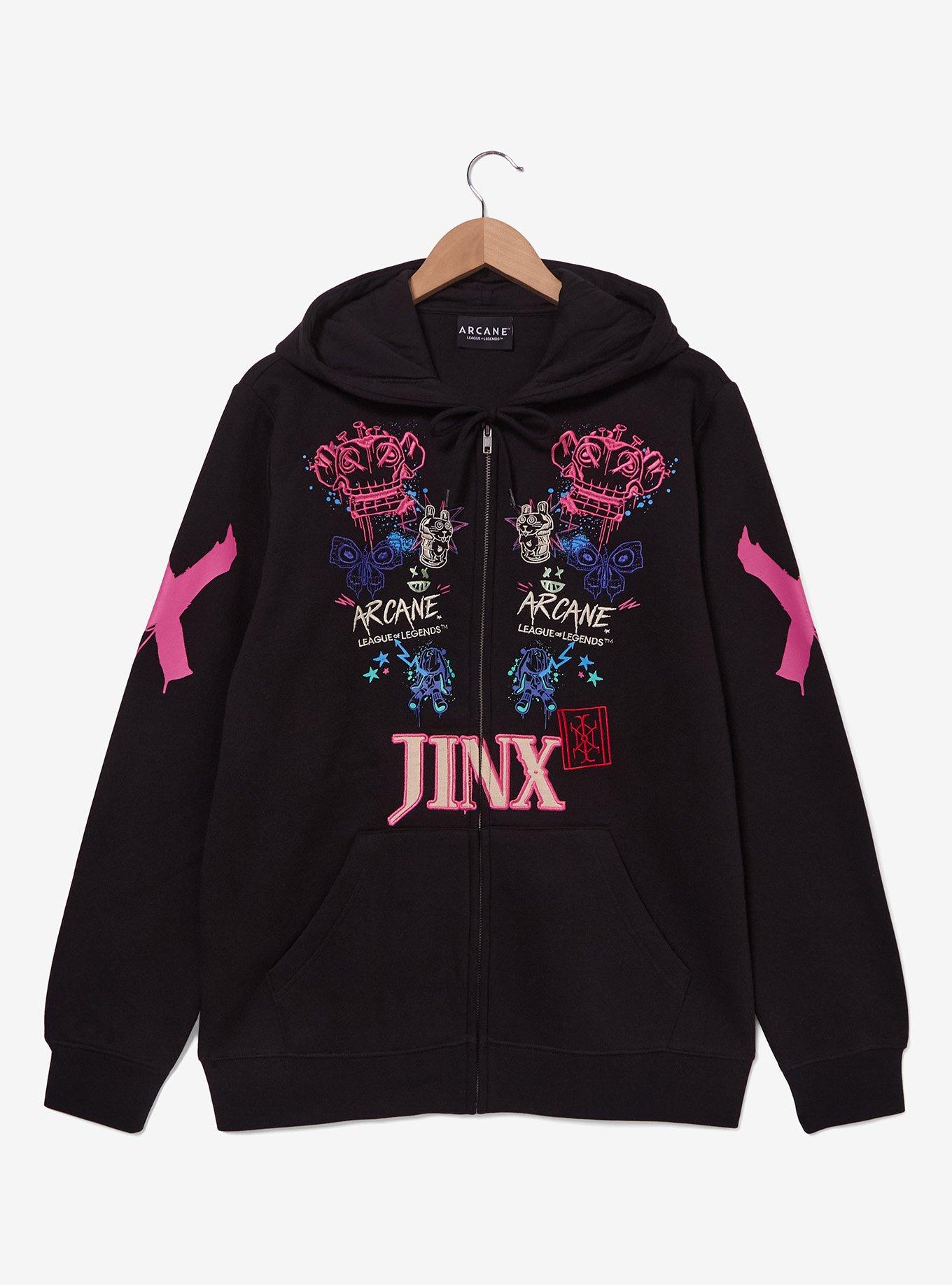 Arcane Jinx Icons Embroidered Zippered Hoodie - BoxLunch Exclusive, , hi-res