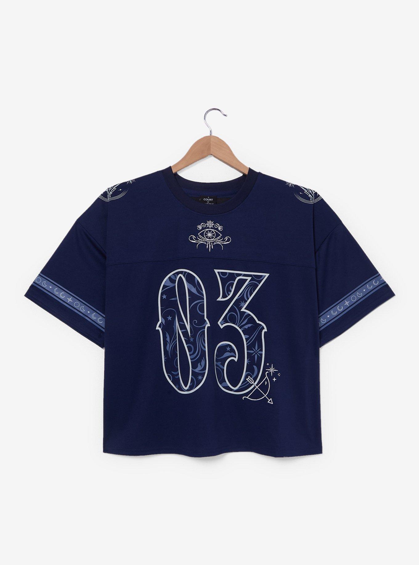 A Court of Thorns and Roses Feyre Archeron Women's Plus Size Cropped Football Jersey - BoxLunch Exclusive, , hi-res