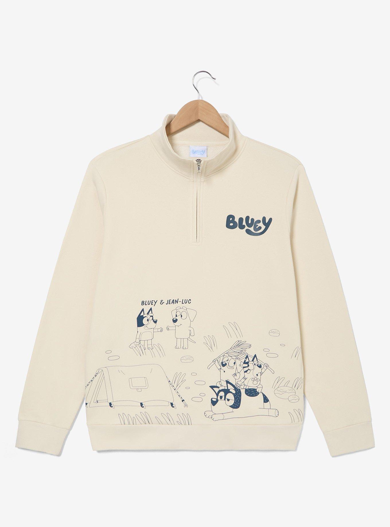 Bluey Doodle Quarter Zip Sweatshirt, , hi-res