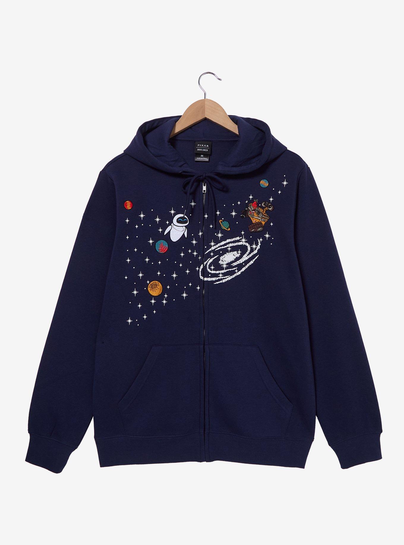 Disney Pixar WALL-E EVE & WALL-E Space Embroidered Hoodie, , hi-res