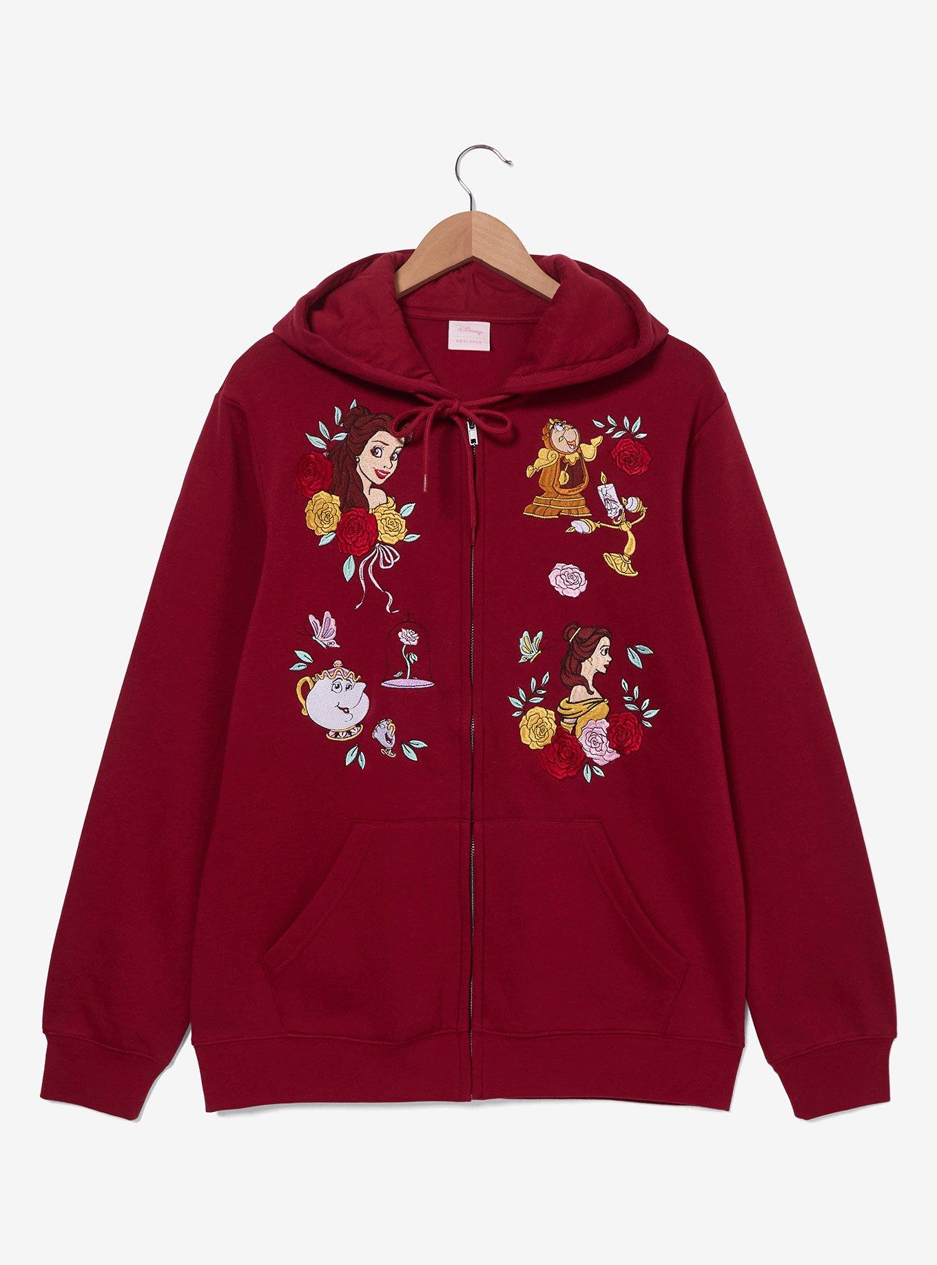 Disney Beauty and The Beast Embroidered Characters Hoodie, , hi-res