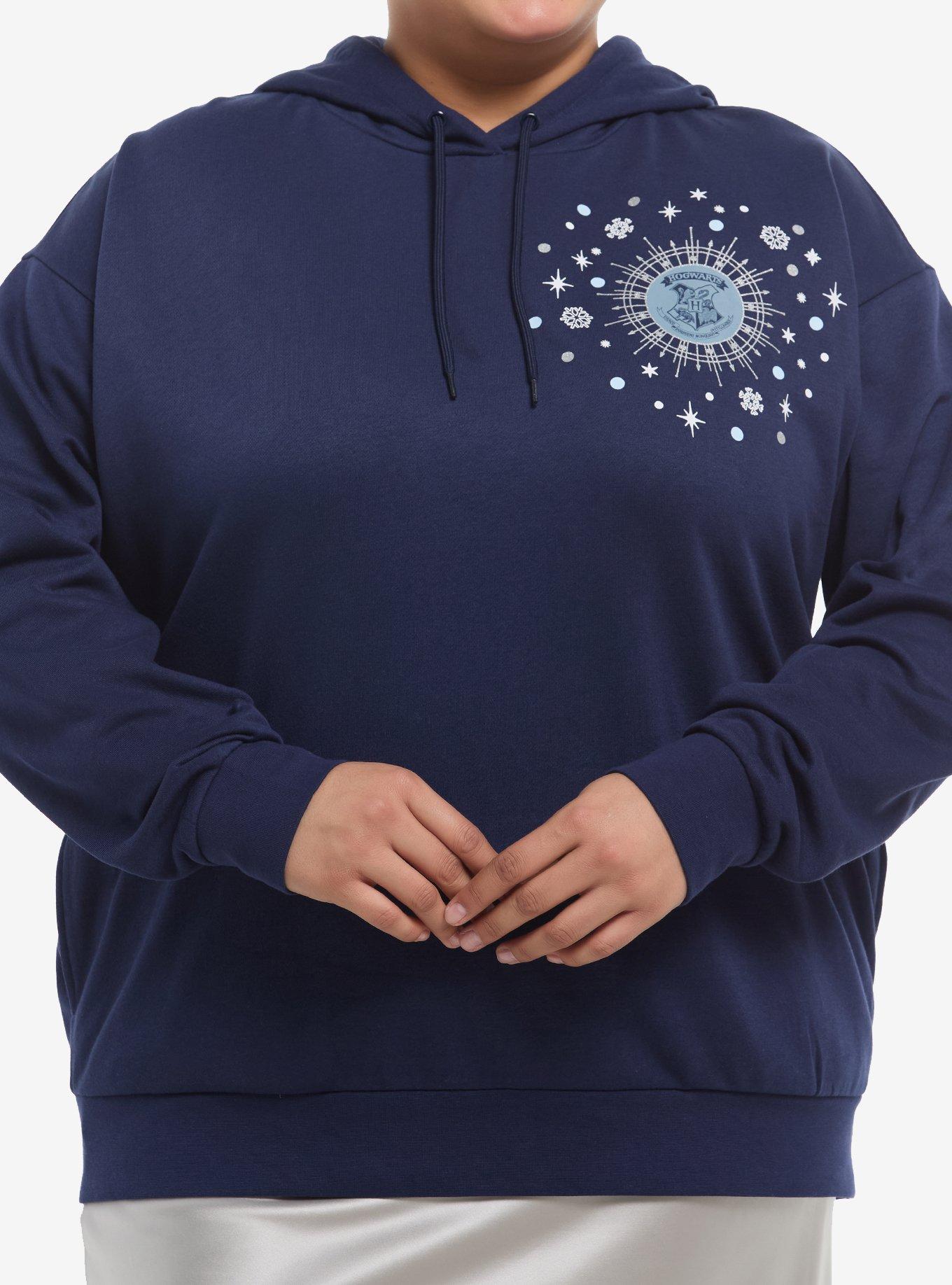 Her Universe Harry Potter Hogwarts Snowflake Hoodie Plus Size Her Universe Exclusive, , hi-res