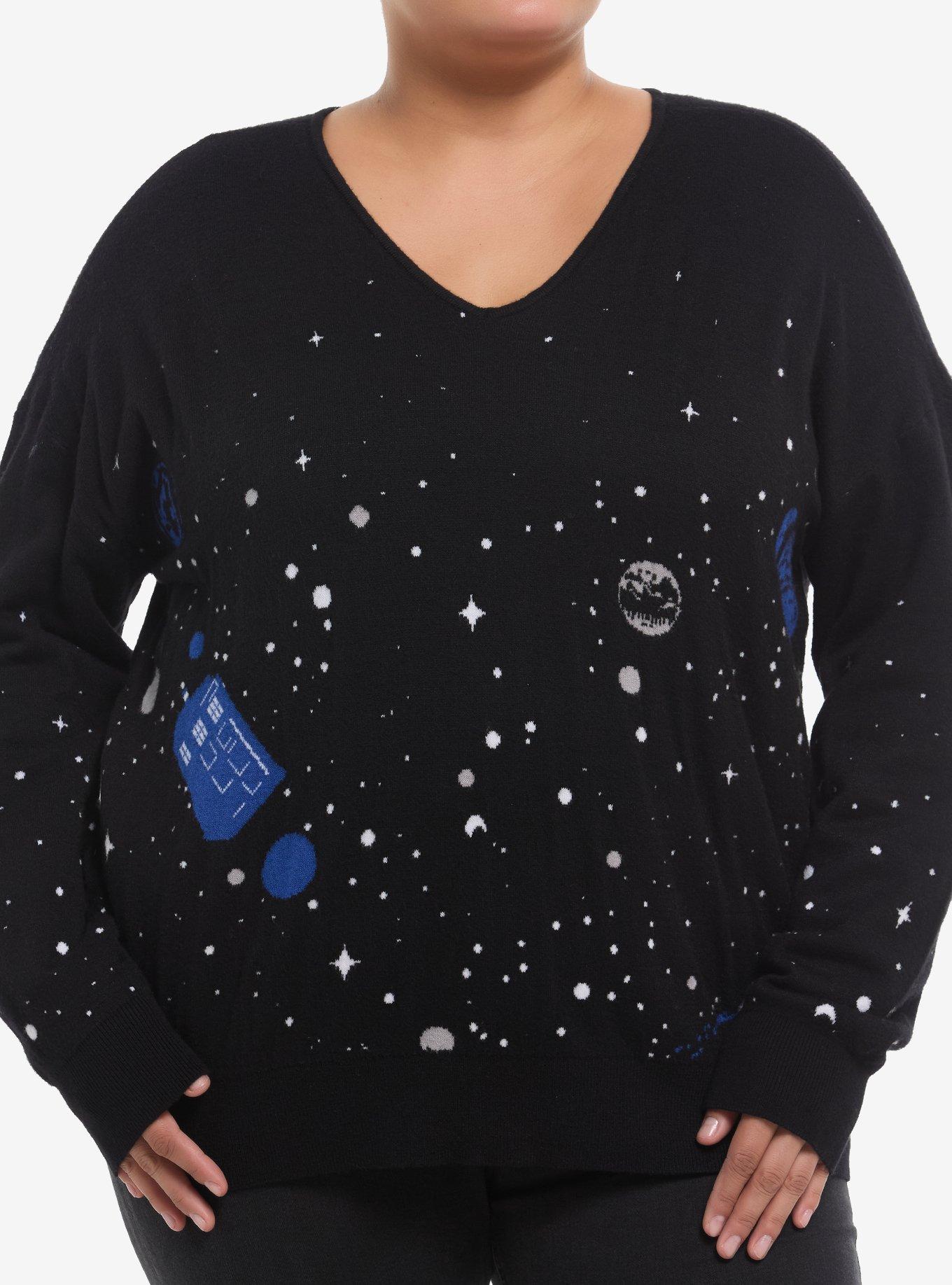 Her Universe Doctor Who TARDIS Space Sweater Plus Size Her Universe Exclusive, , hi-res