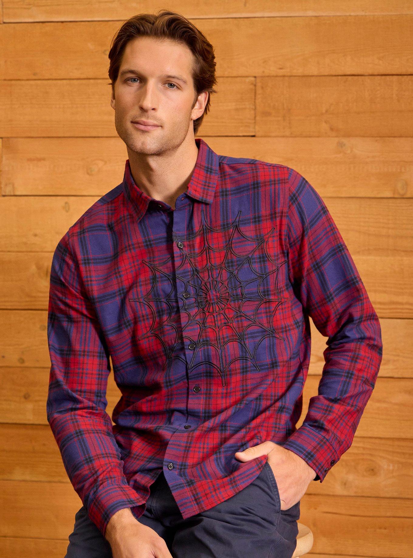 Our Universe Marvel Spider-Man Plaid Flannel Our Universe Exclusive, , hi-res
