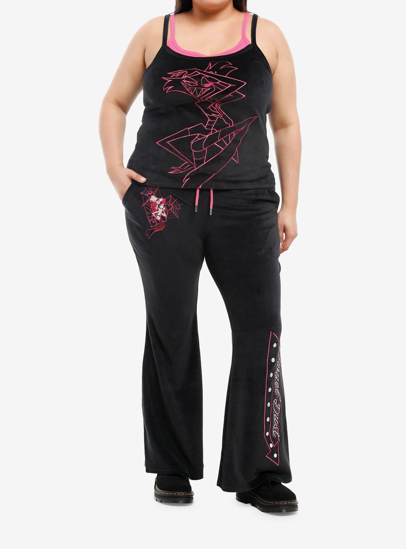 Hazbin Hotel Angel Dust Velour Lounge Set Plus Size, , hi-res