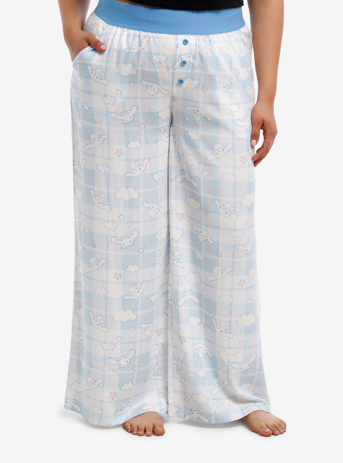 Cinnamoroll Pastel Plaid Pajama Pants Plus Size, , hi-res