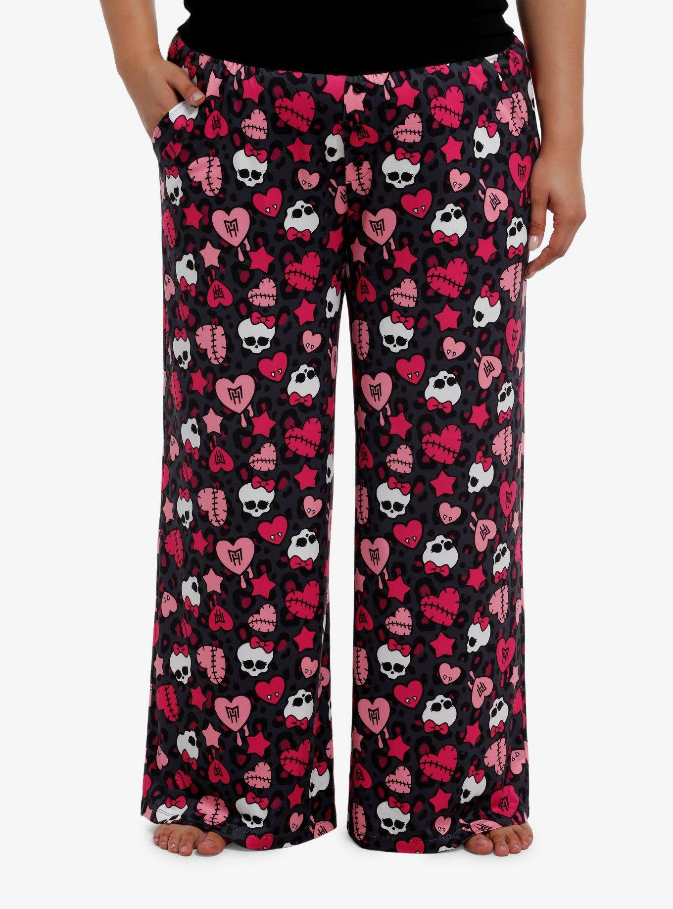 Monster High Skullette Heart Icon Pajama Pants Plus Size, , hi-res