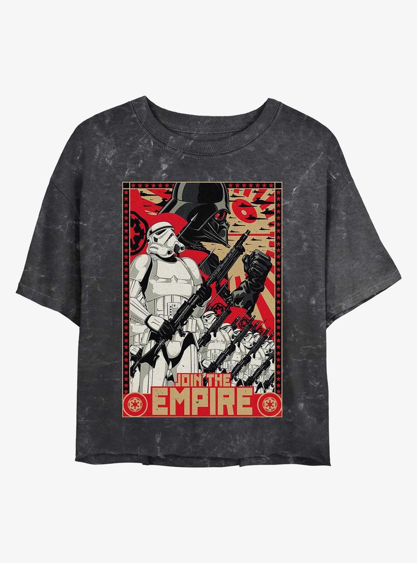 Star Wars Join The Empire Girls Mineral Wash Crop T-Shirt, , hi-res